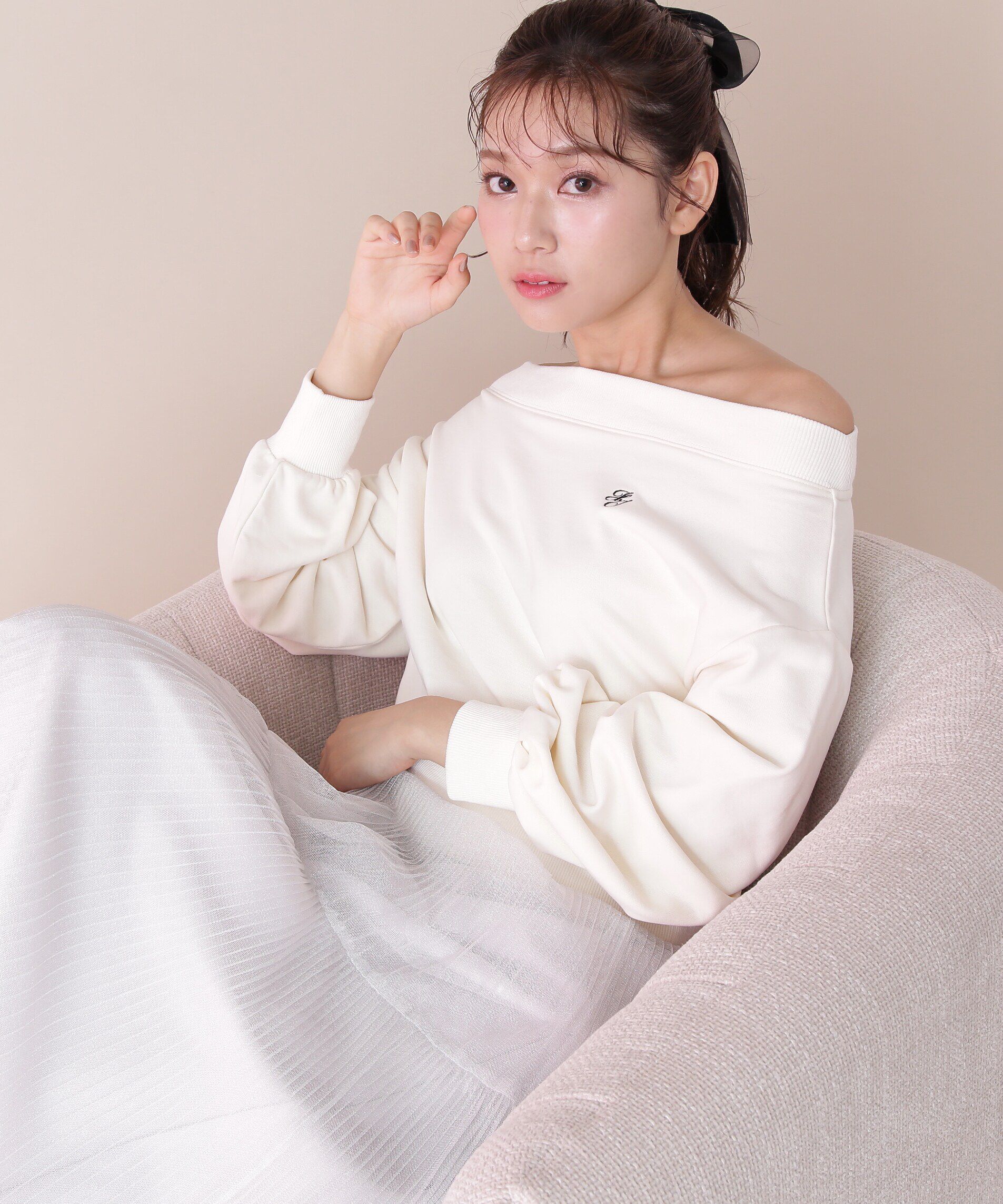  「オフショルカットソートップス」|Tシャツ・カットソー|