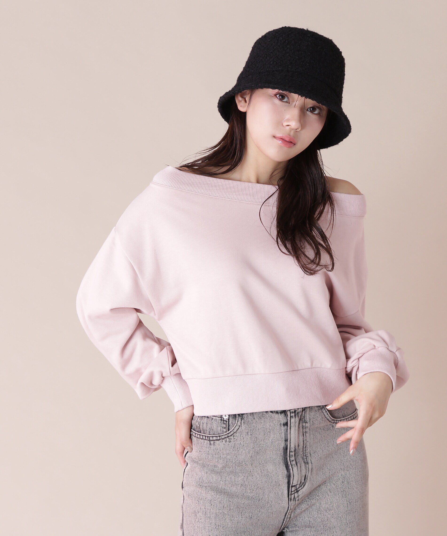  「オフショルカットソートップス」|Tシャツ・カットソー|