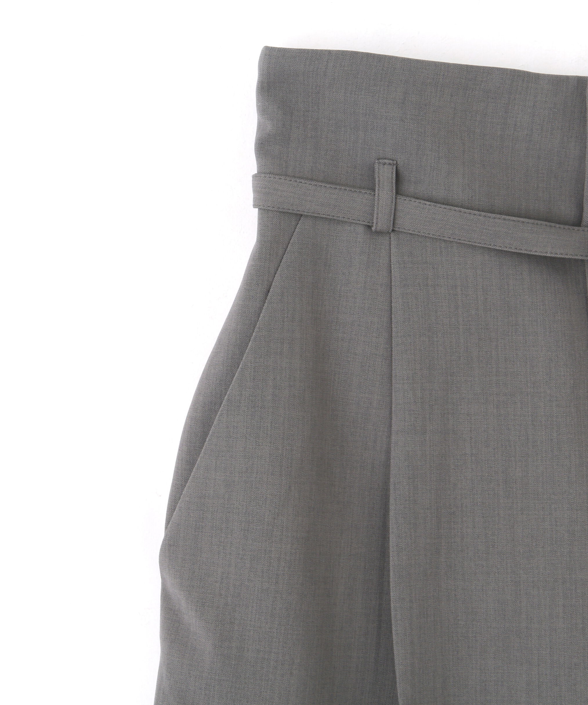  「ベルト付きハイウエストスラックスパンツ」|その他|