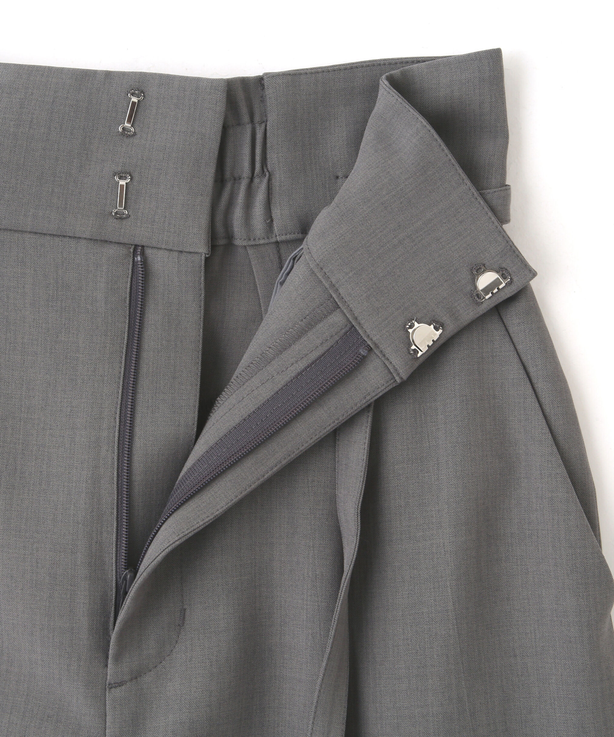  「ベルト付きハイウエストスラックスパンツ」|その他|