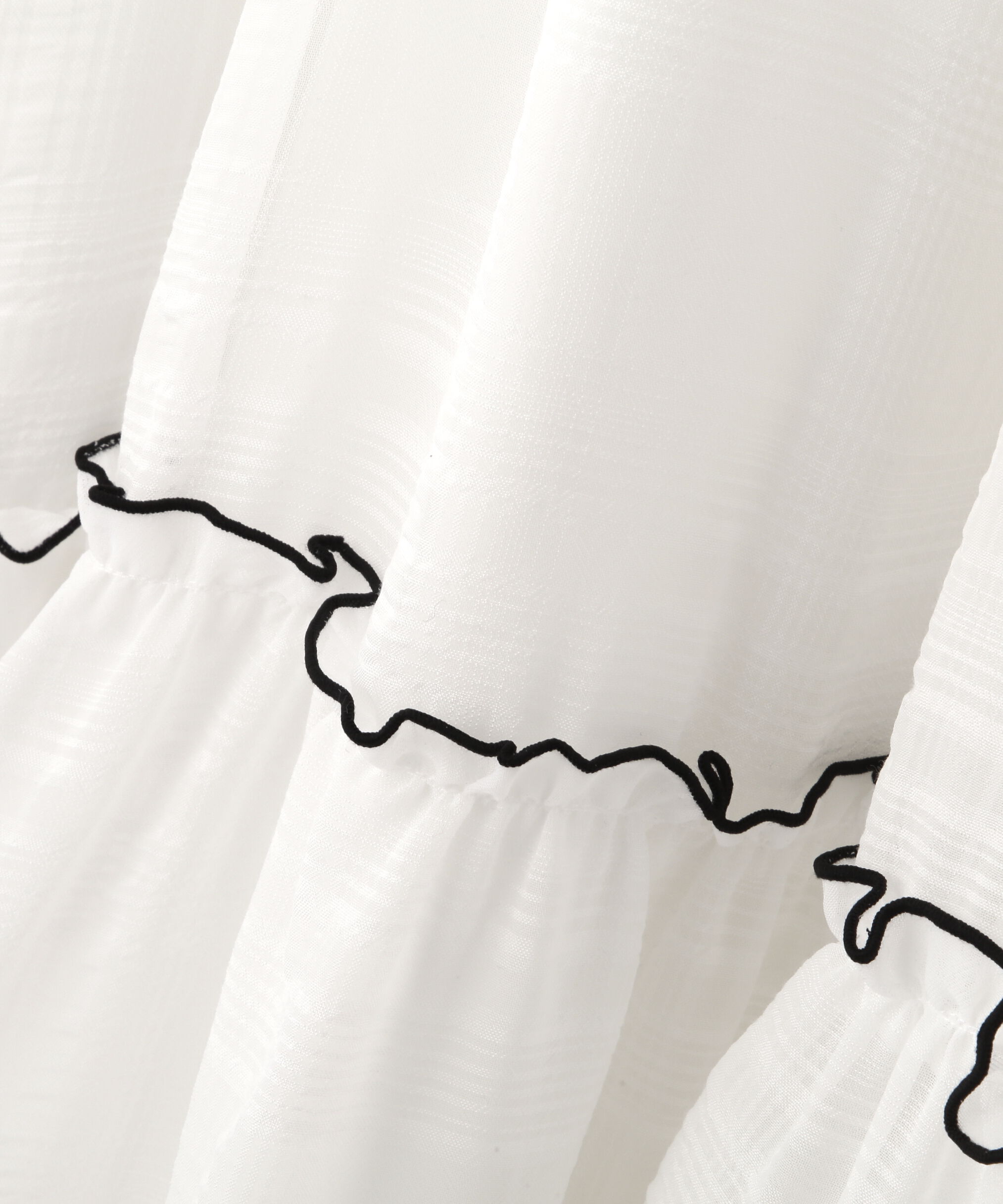  「シアーチェックボリュームフリルワンピース」|ワンピース|