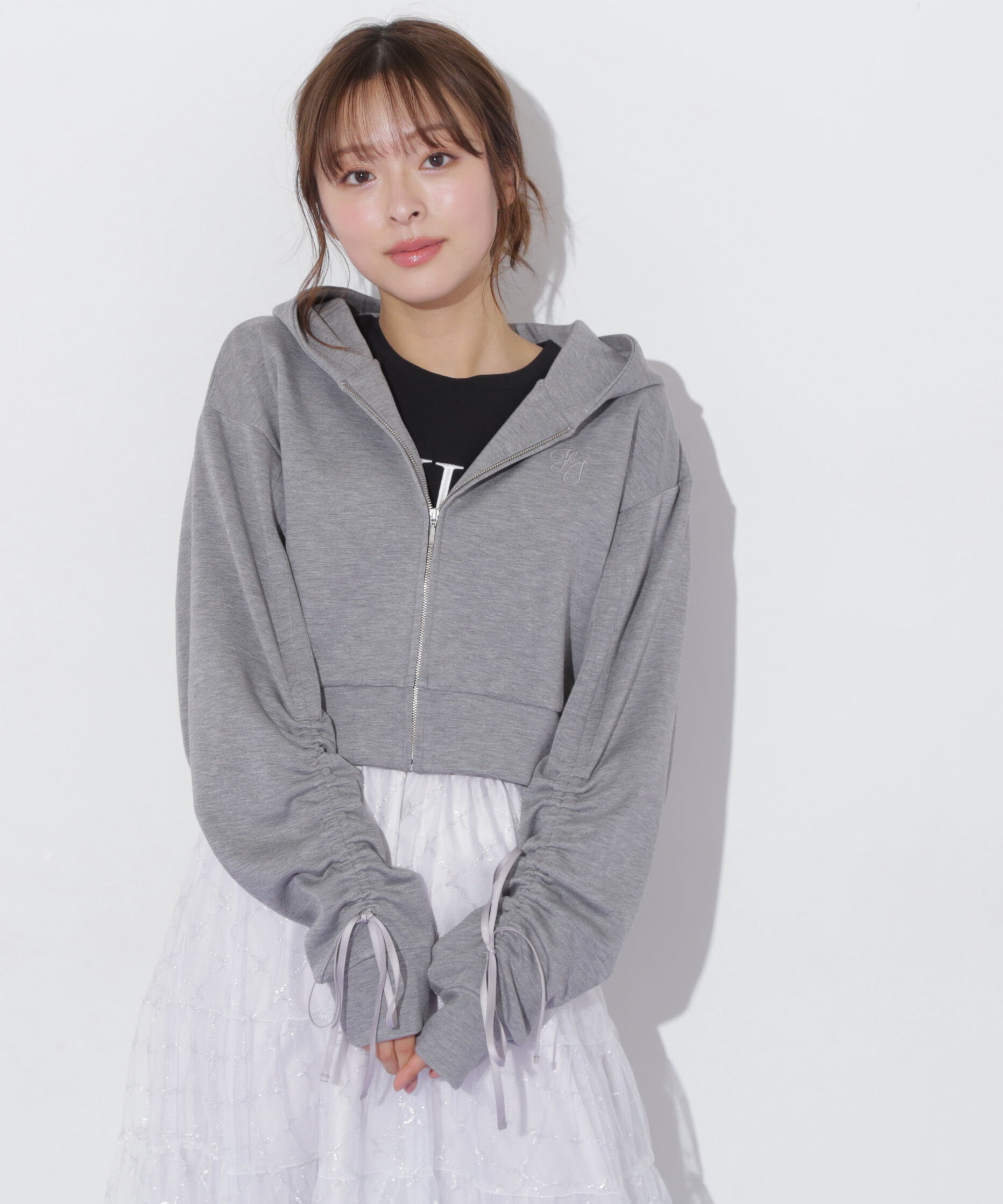  「ギャザースリーブダイバーパーカー」|Tシャツ・カットソー|