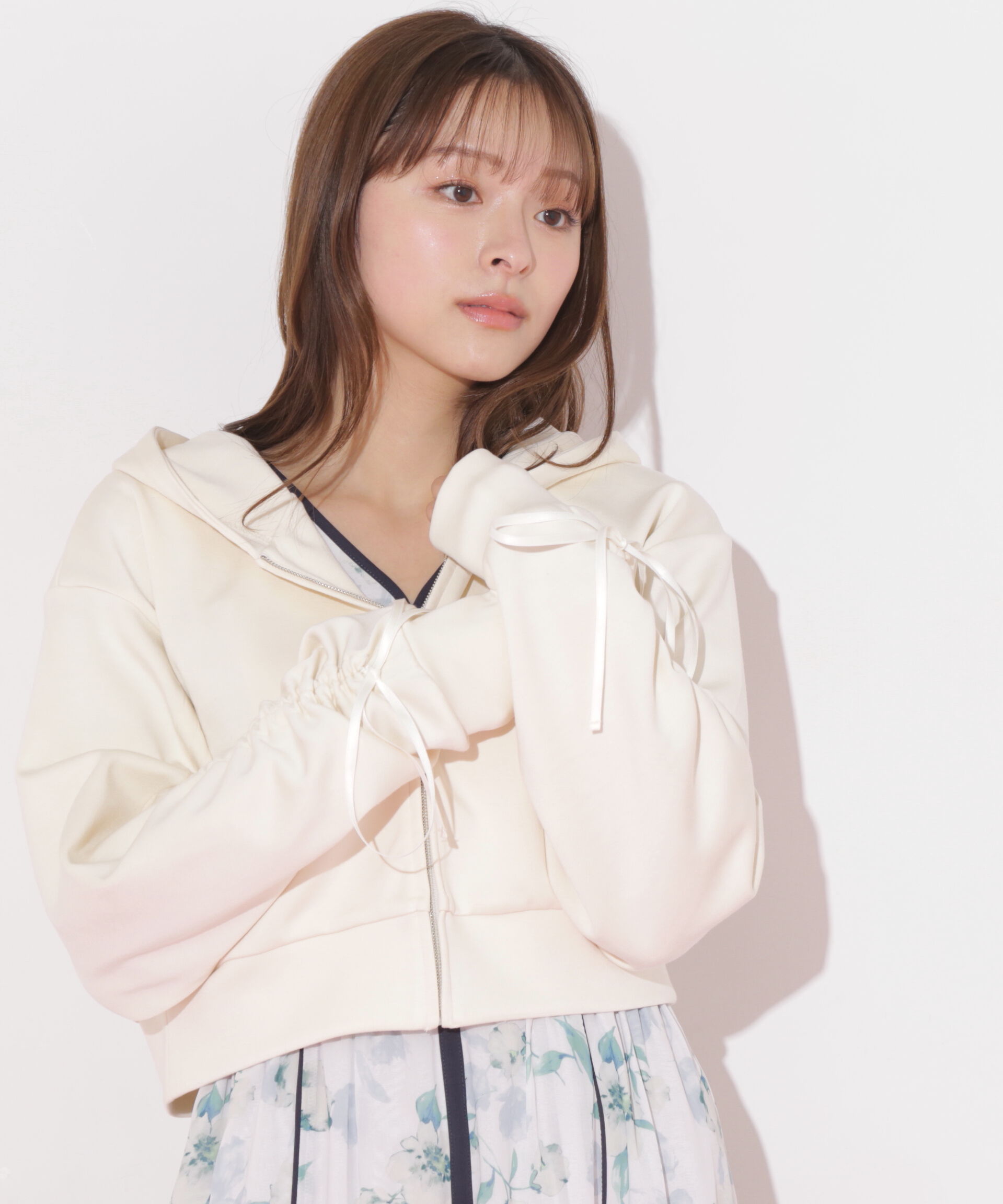  「ギャザースリーブダイバーパーカー」|Tシャツ・カットソー|