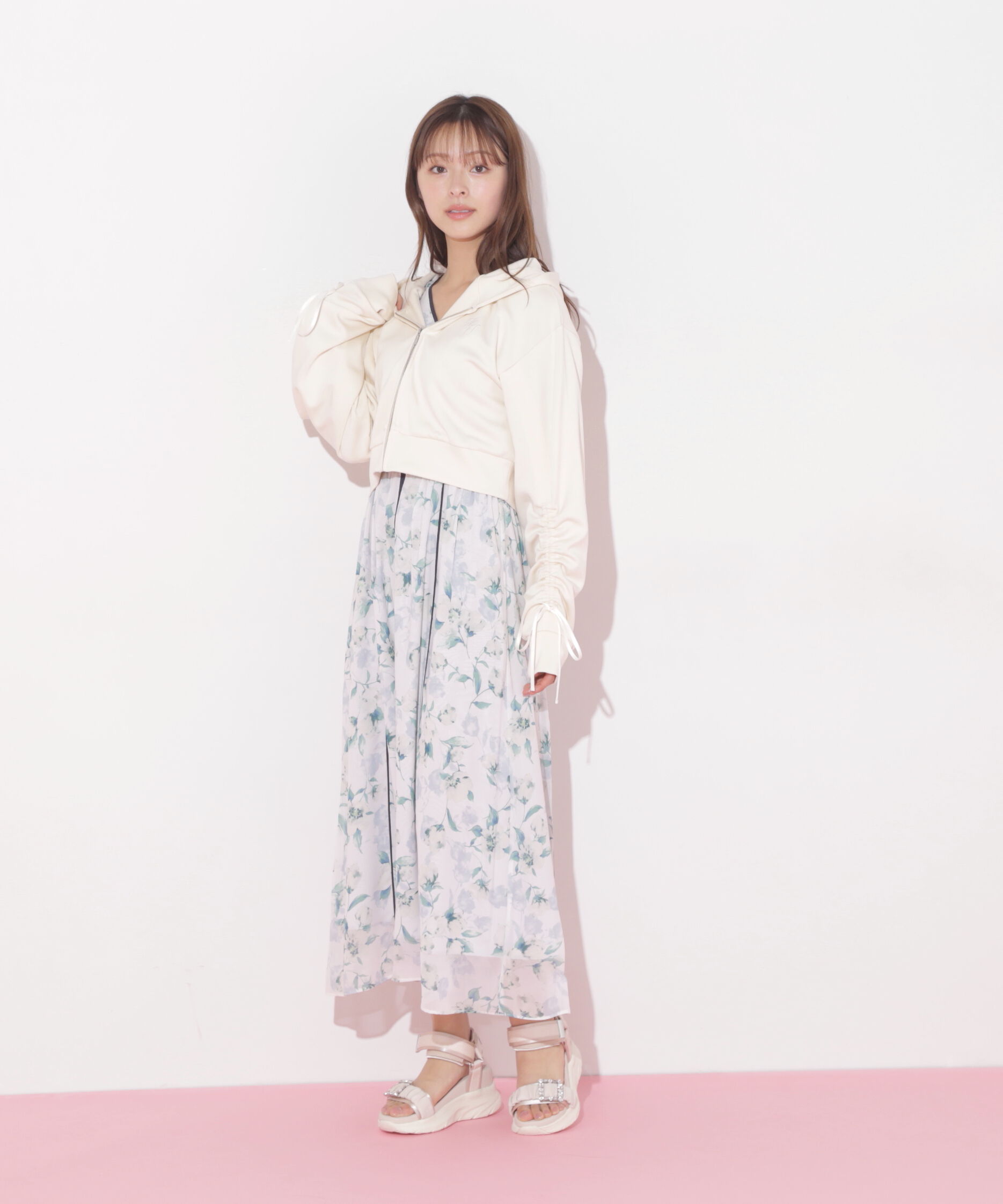  「ギャザースリーブダイバーパーカー」|Tシャツ・カットソー|