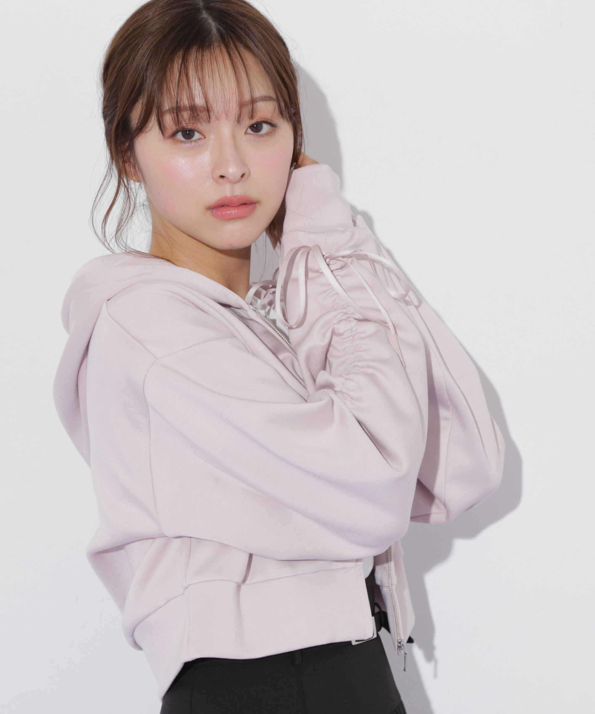  「ギャザースリーブダイバーパーカー」|Tシャツ・カットソー|