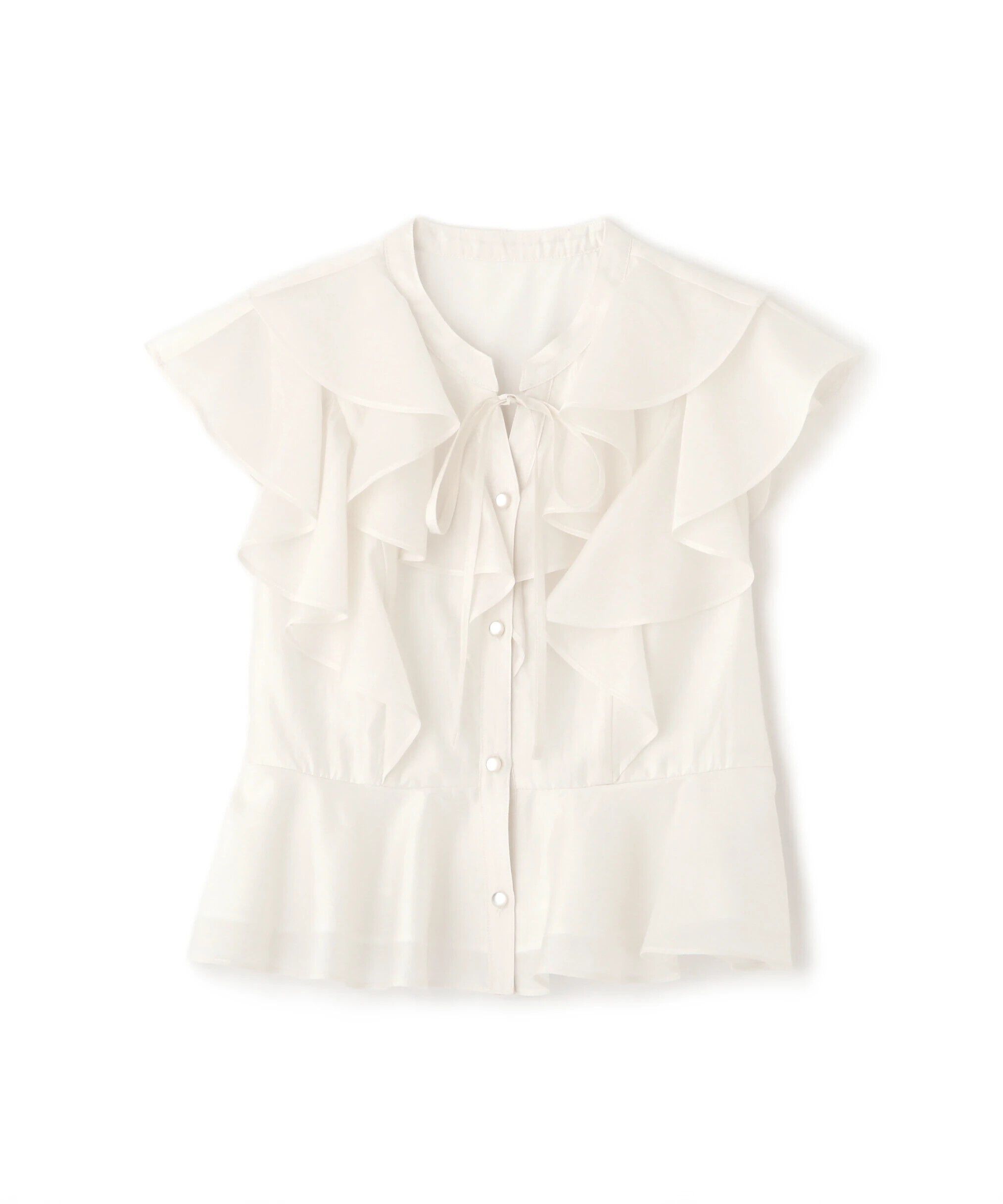  「ペプラムラッフルブラウス」|シャツ・ブラウス|