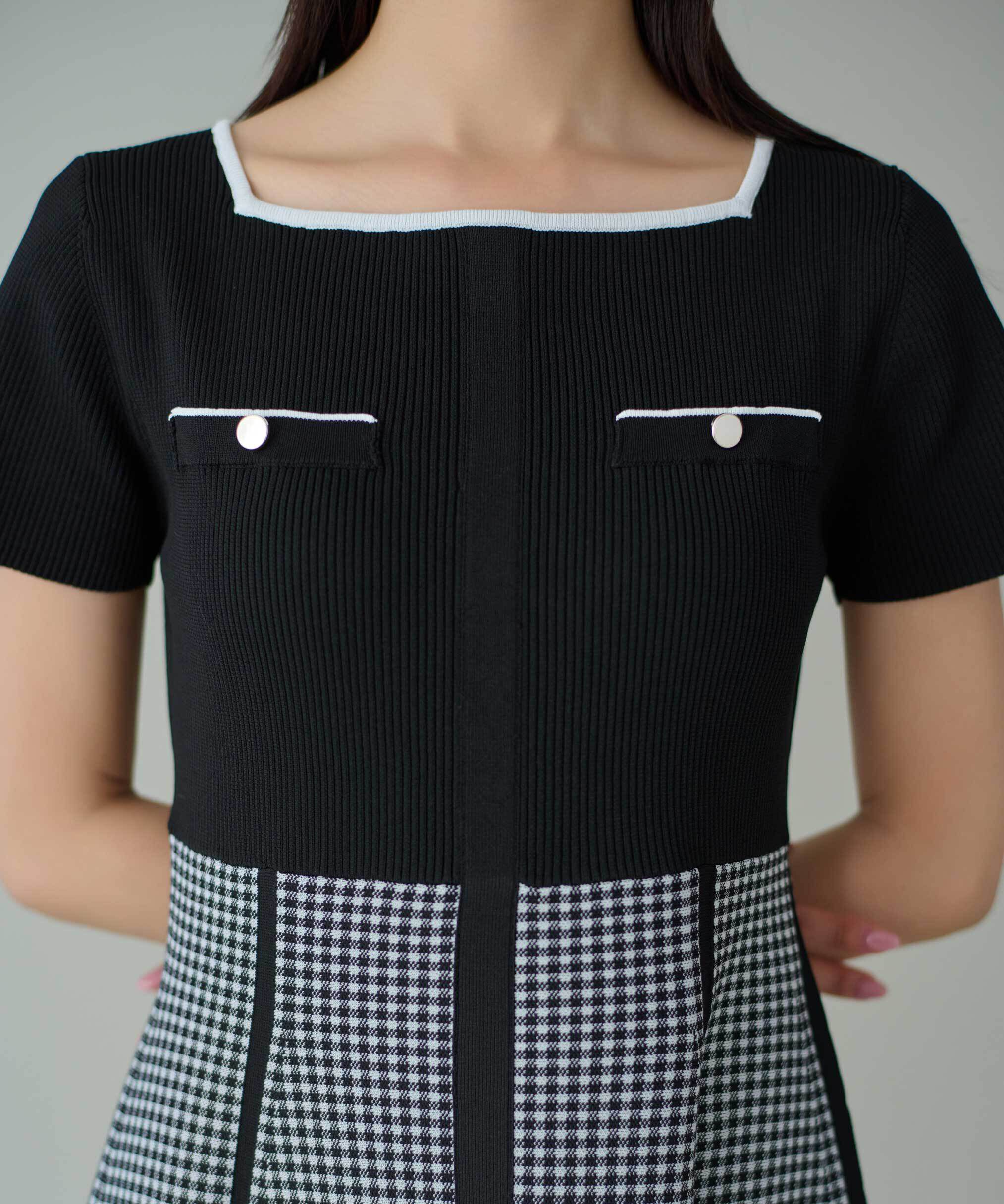  「ジャガードニットフレアワンピース」|ワンピース|