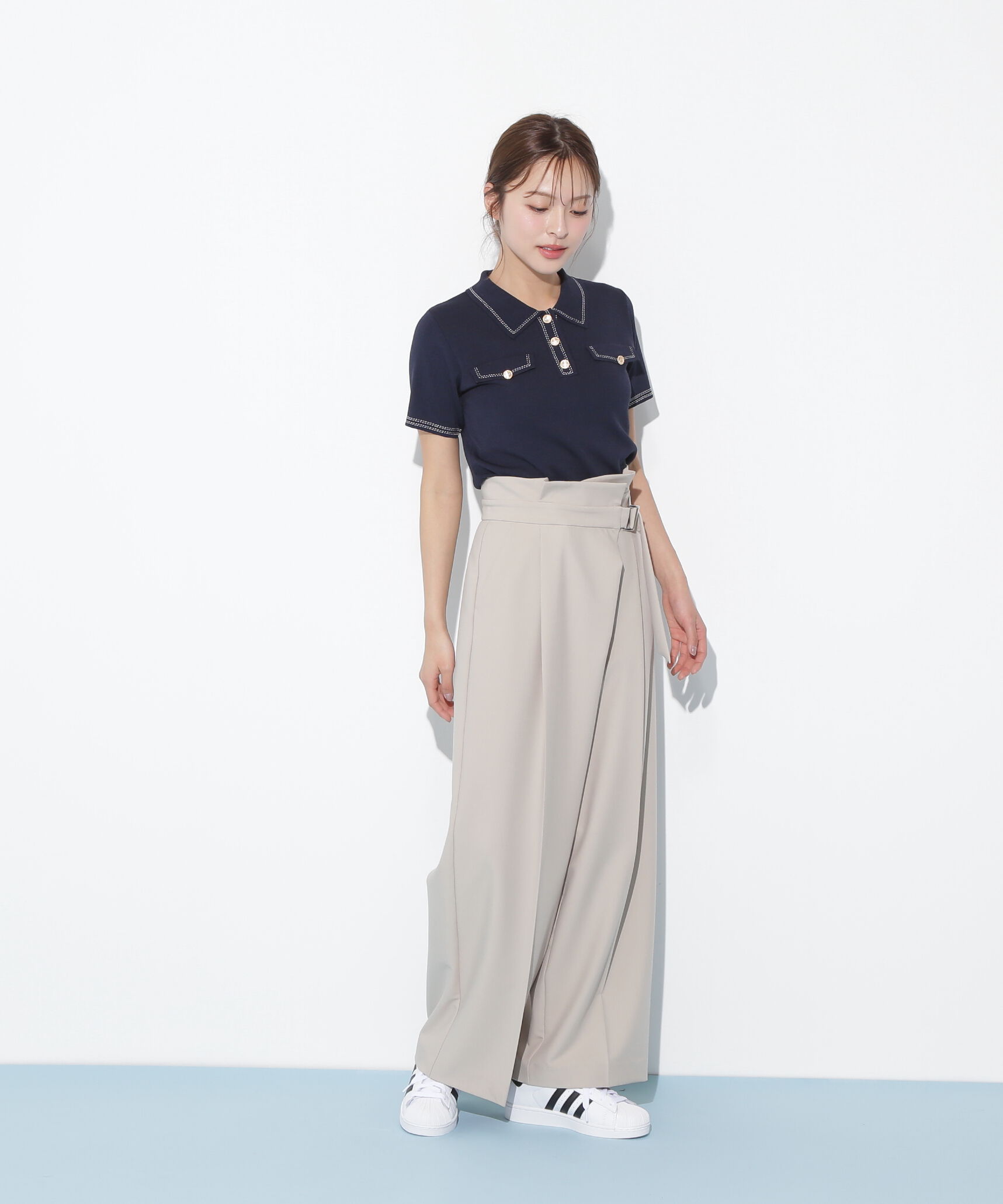  「ステッチポロニット」|ニット・セーター|