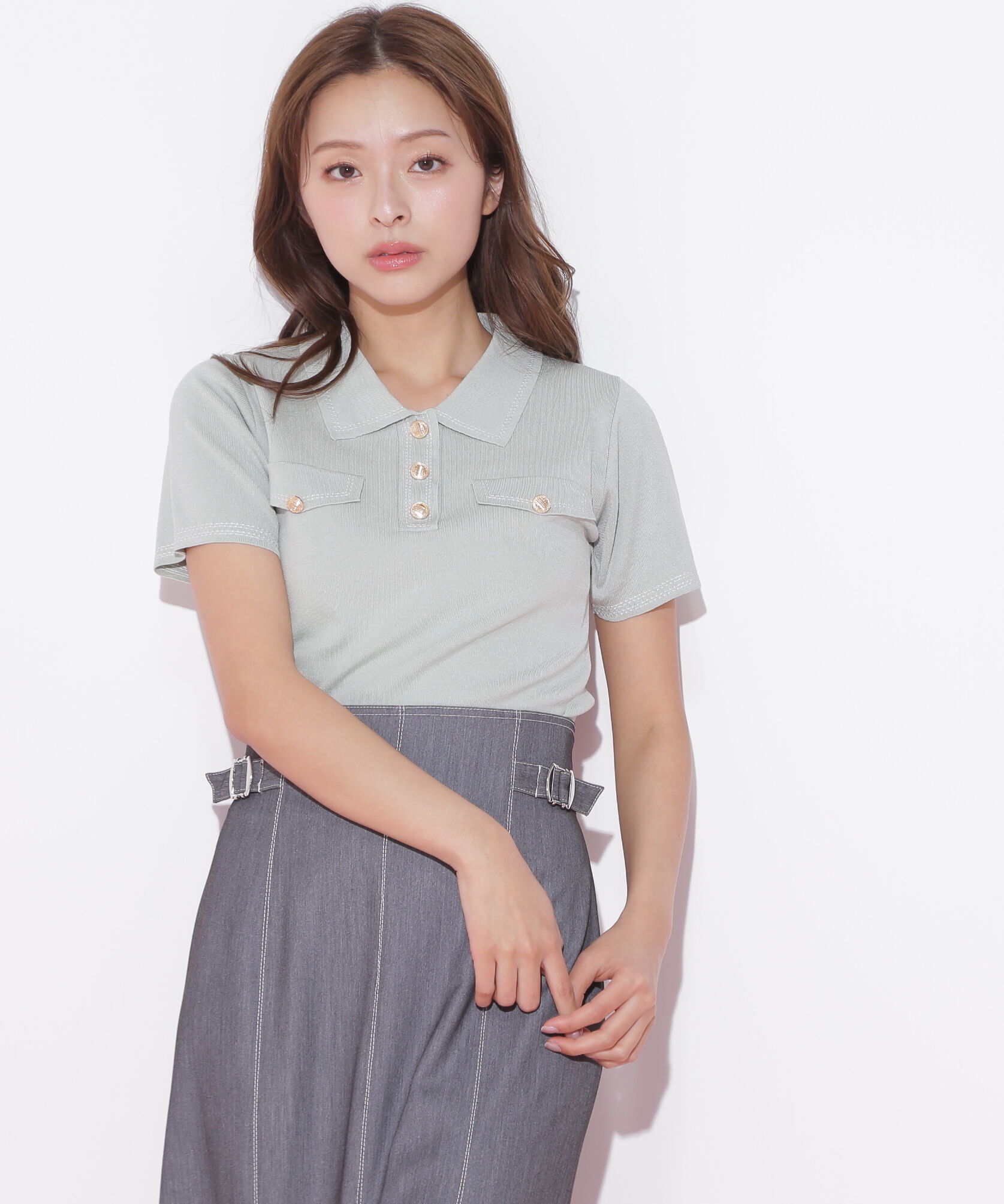  「ステッチポロニット」|ニット・セーター|