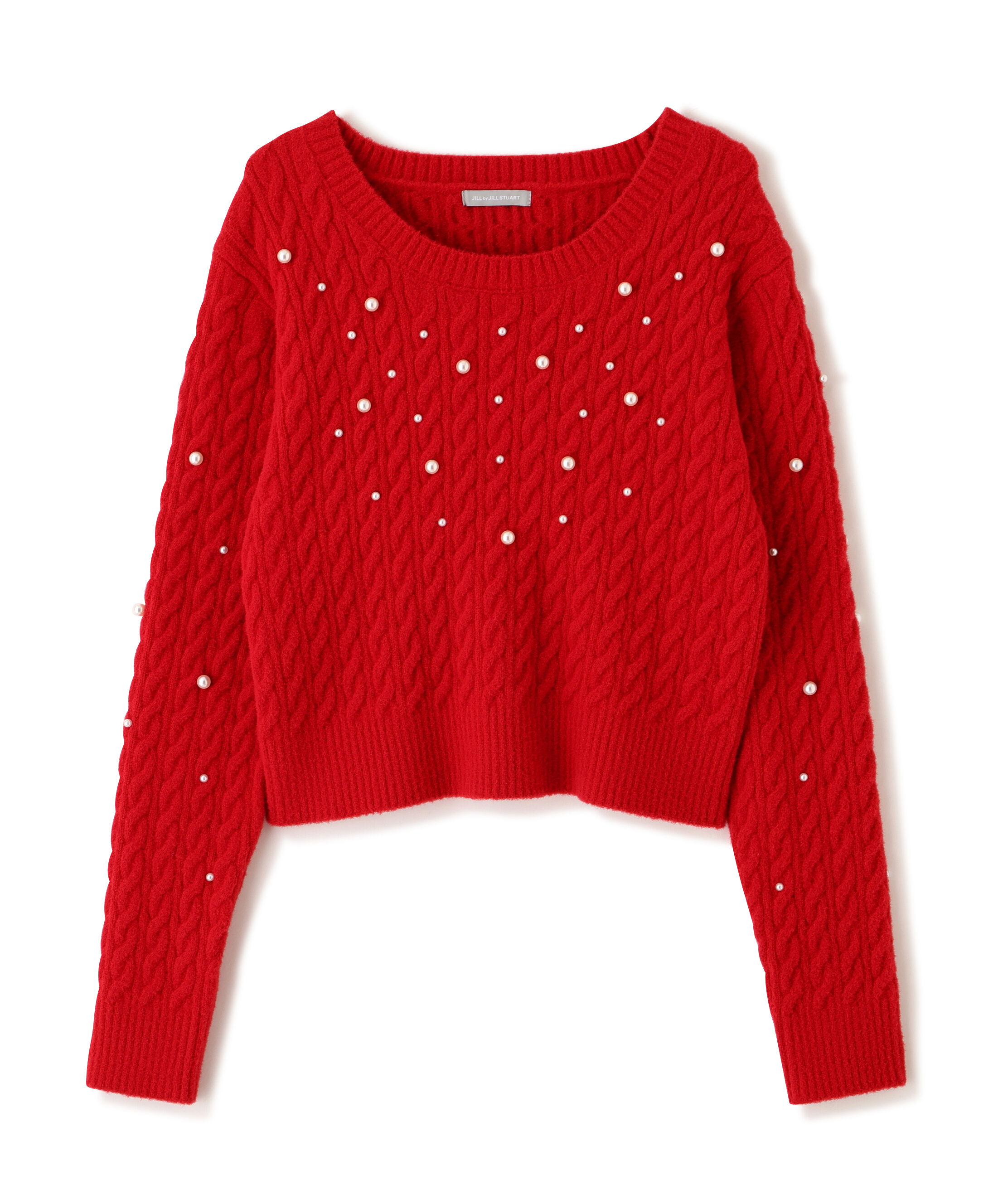  「ランダムパールミニケーブルニット」|ニット・セーター|