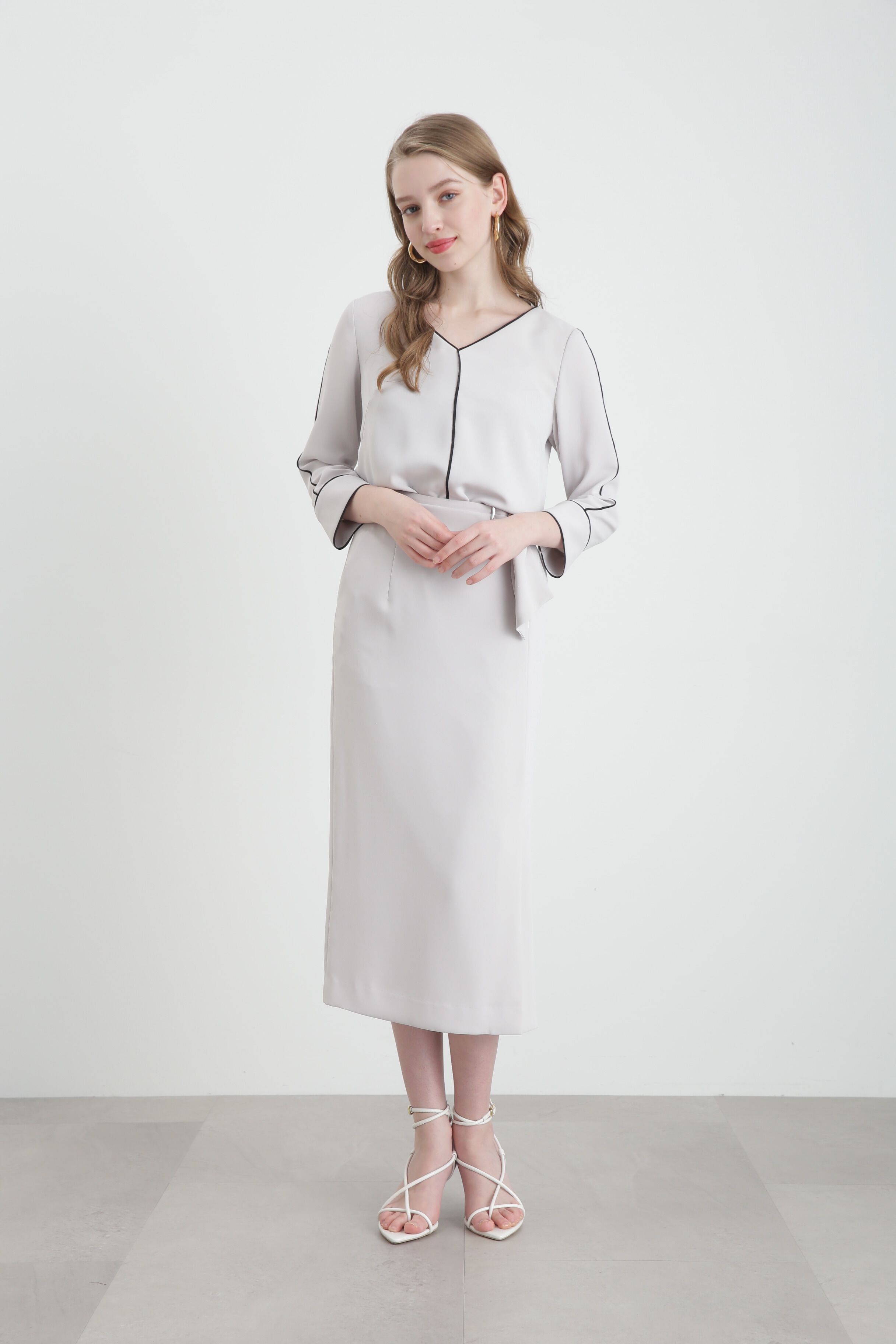  「◆バイカラーブラウス」|シャツ・ブラウス|