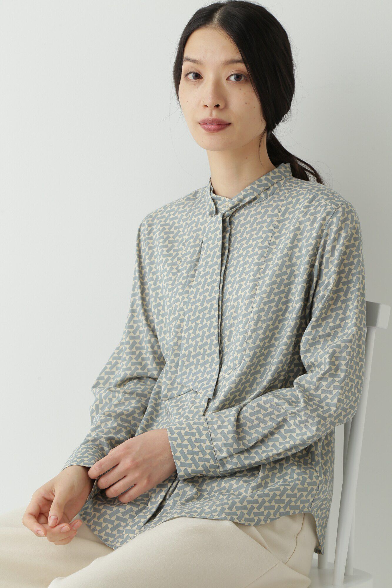  「◆ジオメトリックプリントブラウス」|シャツ・ブラウス|セージ3
