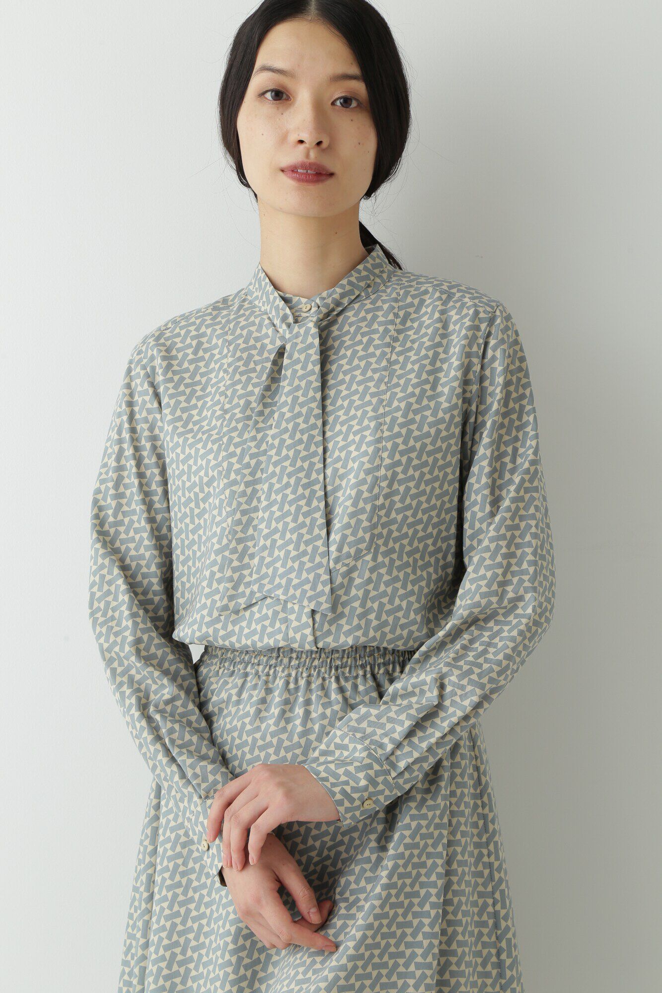  「◆ジオメトリックプリントブラウス」|シャツ・ブラウス|