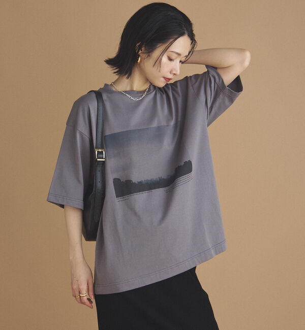 Doux archives「フォトプリント半袖Ｔｅｅ」|Tシャツ・カットソー|CHARCOAL GRAY