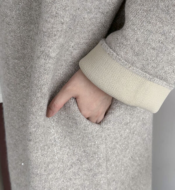 Doux archives「ラメ混Ｗフェイストッパーニット」|ニット・セーター|