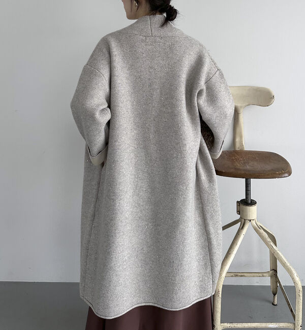 Doux archives「ラメ混Ｗフェイストッパーニット」|ニット・セーター|