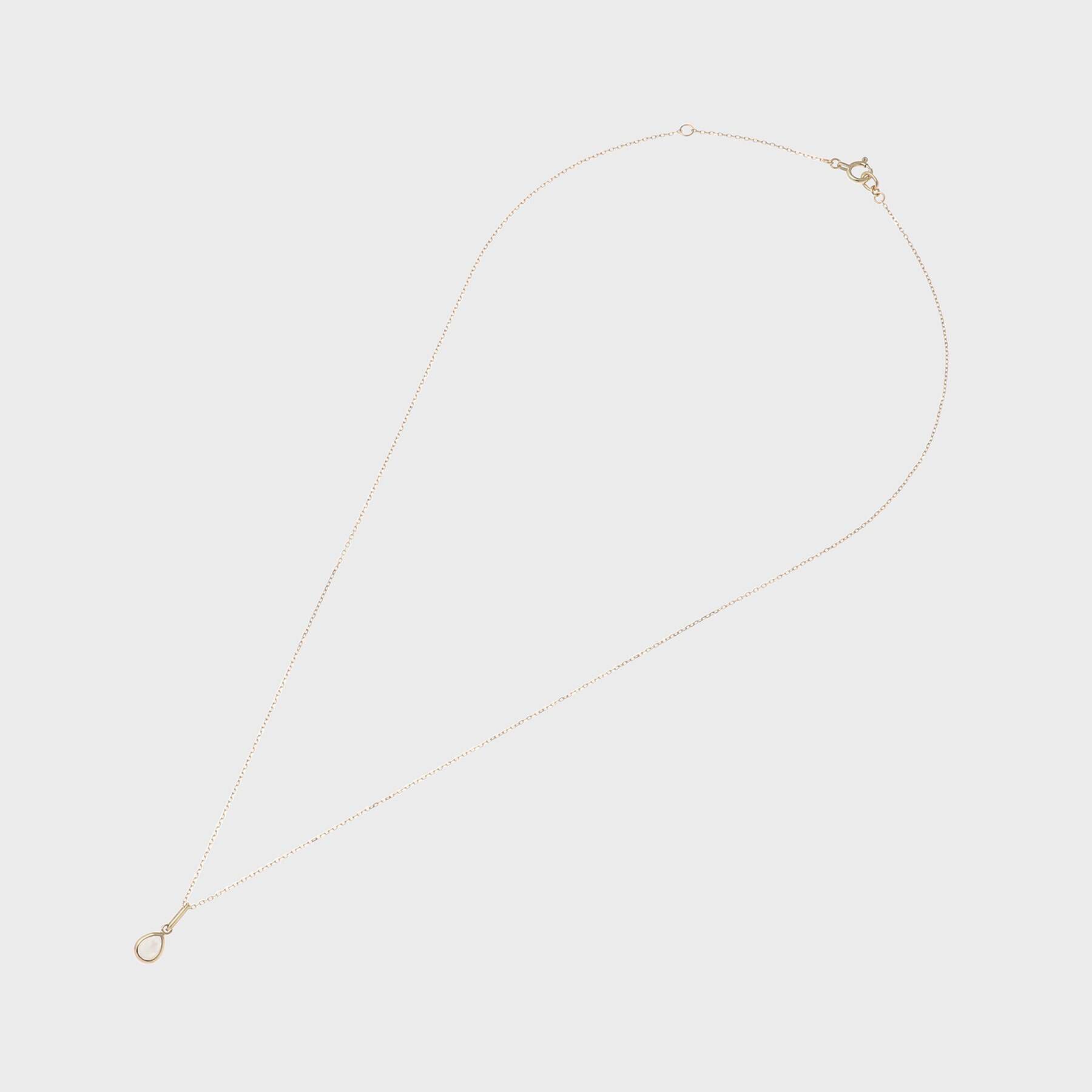 COCOSHNIK「カラーストーン（ムーンストーン）ローズカットペアシェイプ　ネックレス」|ネックレス|