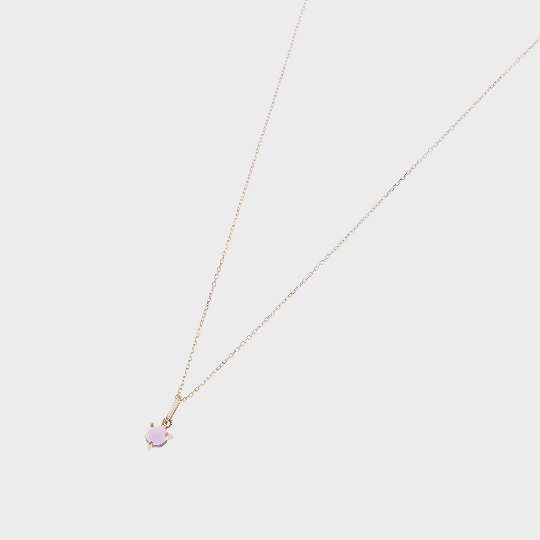 COCOSHNIK「【WEB限定】K10スピリチュアルストーン（アメシスト）ネックレス」|ネックレス|