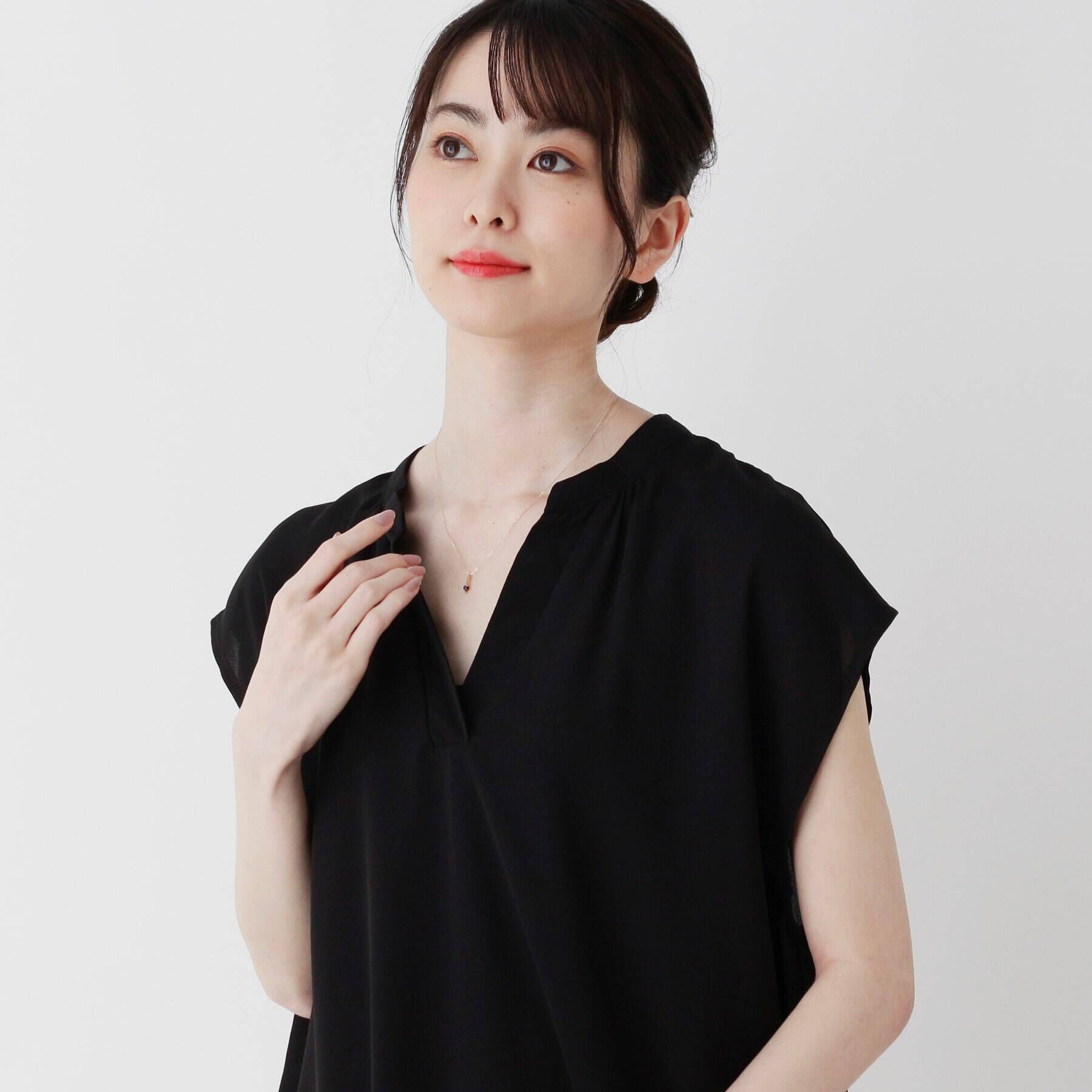 COCOSHNIK「【WEB限定】K10スピリチュアルストーン（アメシスト）ネックレス」|ネックレス|