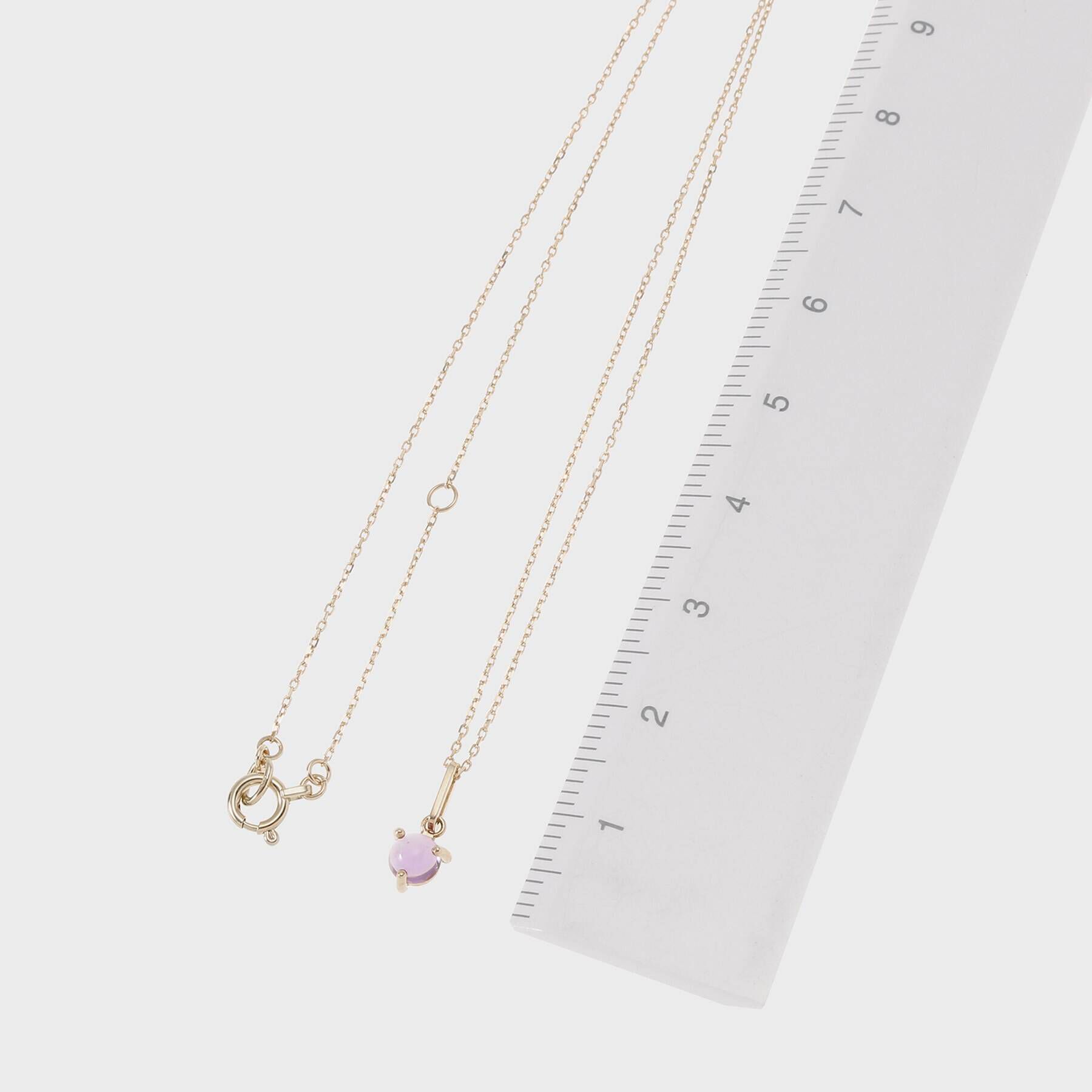 COCOSHNIK「【WEB限定】K10スピリチュアルストーン（アメシスト）ネックレス」|ネックレス|