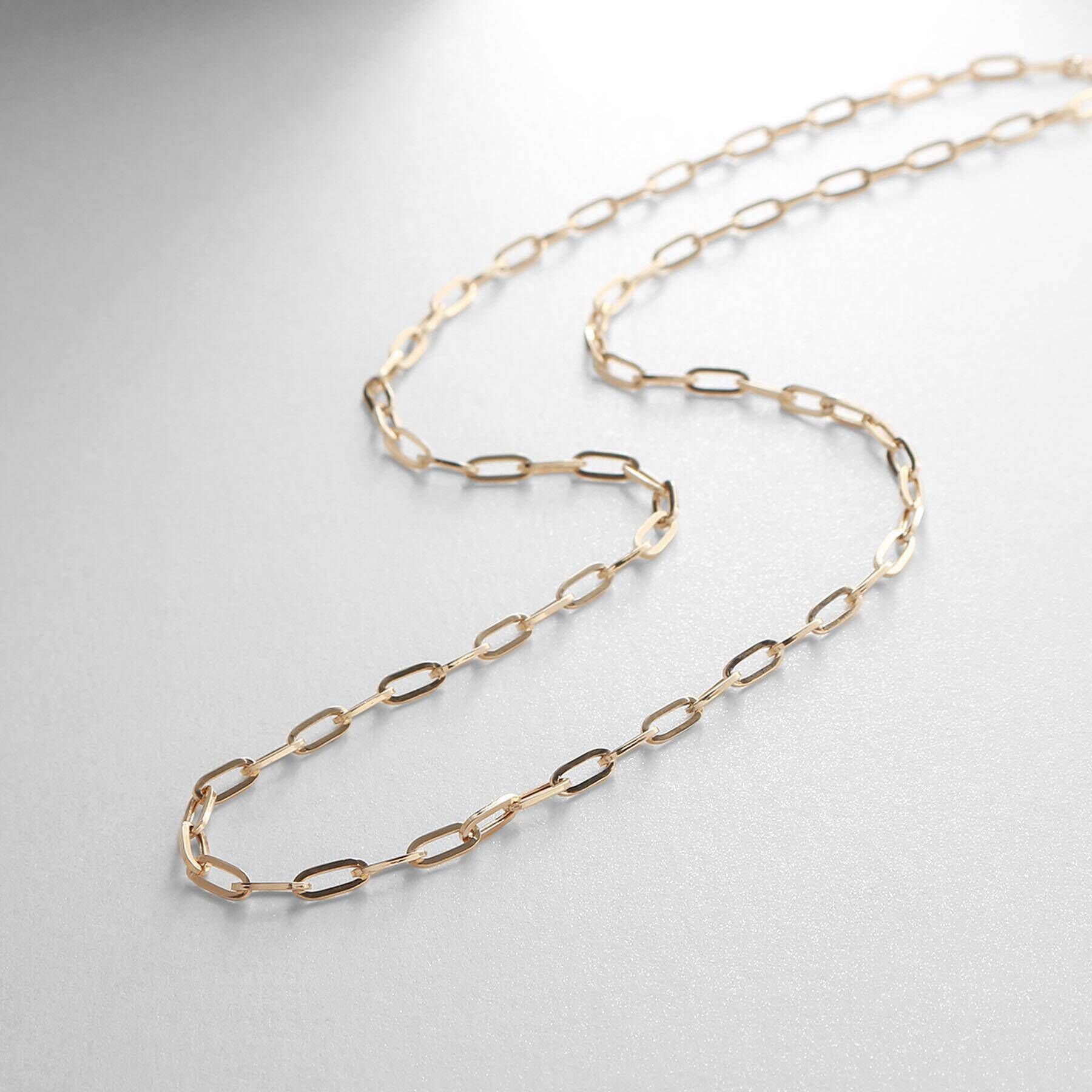 COCOSHNIK「K10中空プリムケーブルチェーン ネックレス」|ネックレス|イエローゴールド(1