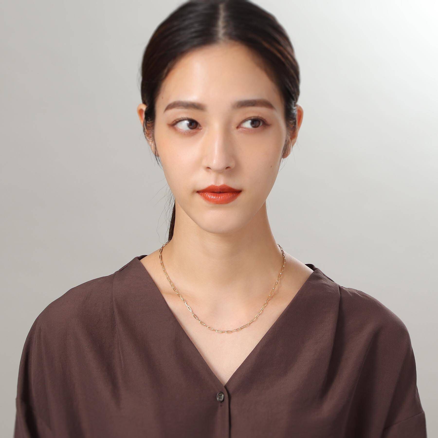 COCOSHNIK「K10中空プリムケーブルチェーン ネックレス」|ネックレス|