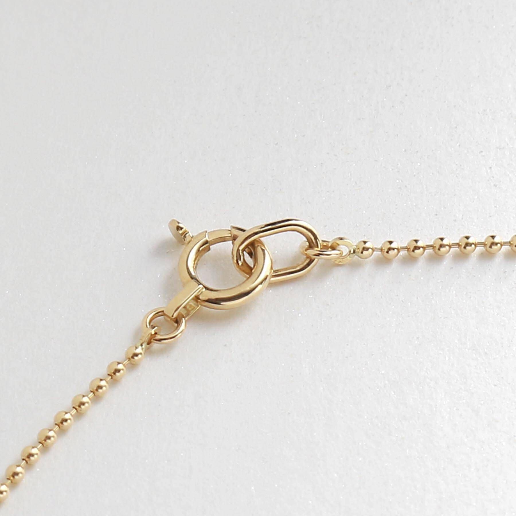 COCOSHNIK「K18ダイヤモンドラウンドカット ボールチェーンネックレス」|ネックレス|