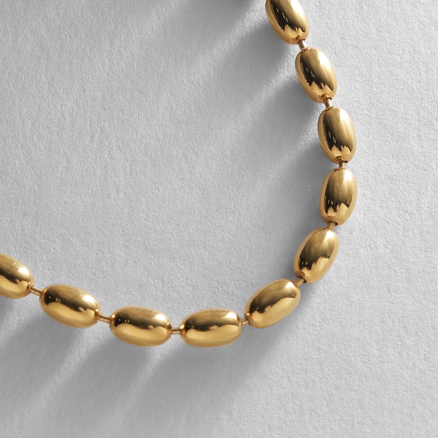 COCOSHNIK ONKITSCH「シルバー デザインチェーン オーバルボールL ブレスレット GP」|ブレスレット・バングル|