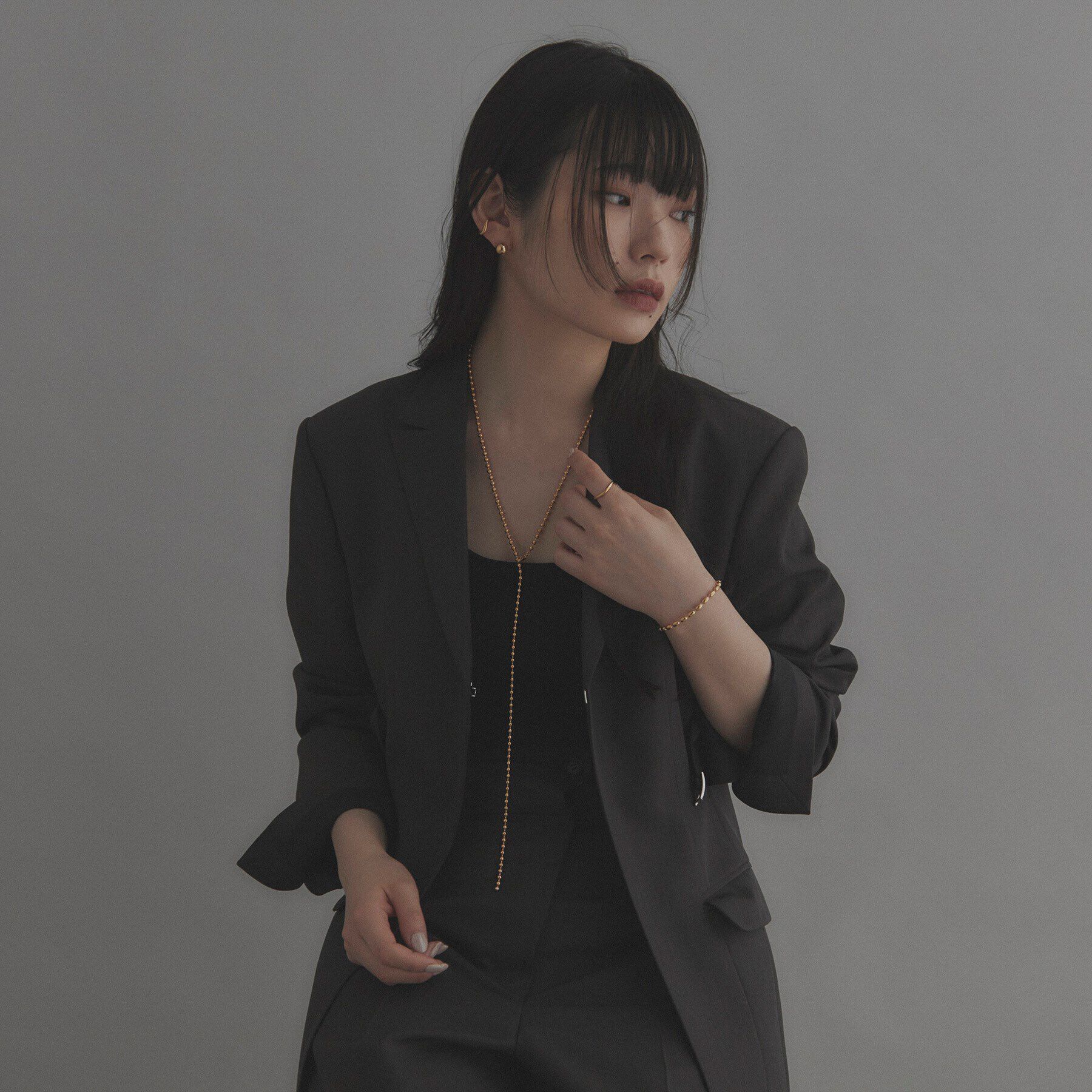 COCOSHNIK ONKITSCH「シルバー デザインチェーン オーバルボールL ブレスレット GP」|ブレスレット・バングル|