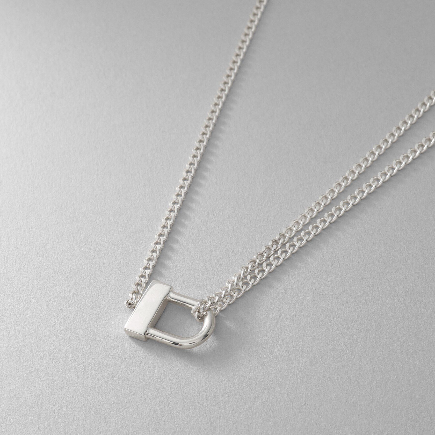 COCOSHNIK ONKITSCH「シルバー ロックモチーフ ドレープネックレス」|ネックレス|