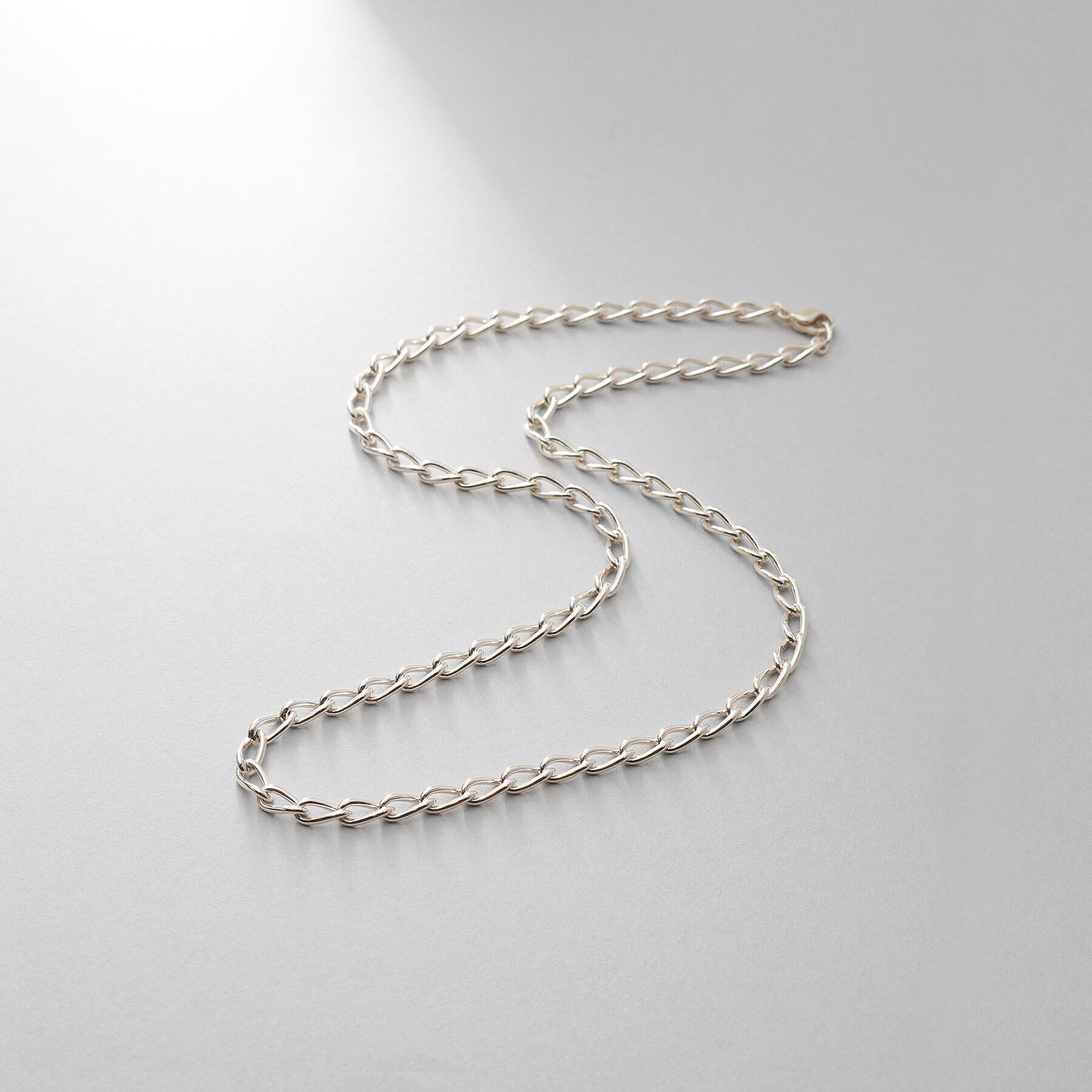 COCOSHNIK ONKITSCH「シルバー デザインチェーン ロングカーブネックレス」|ネックレス|シルバー(600)