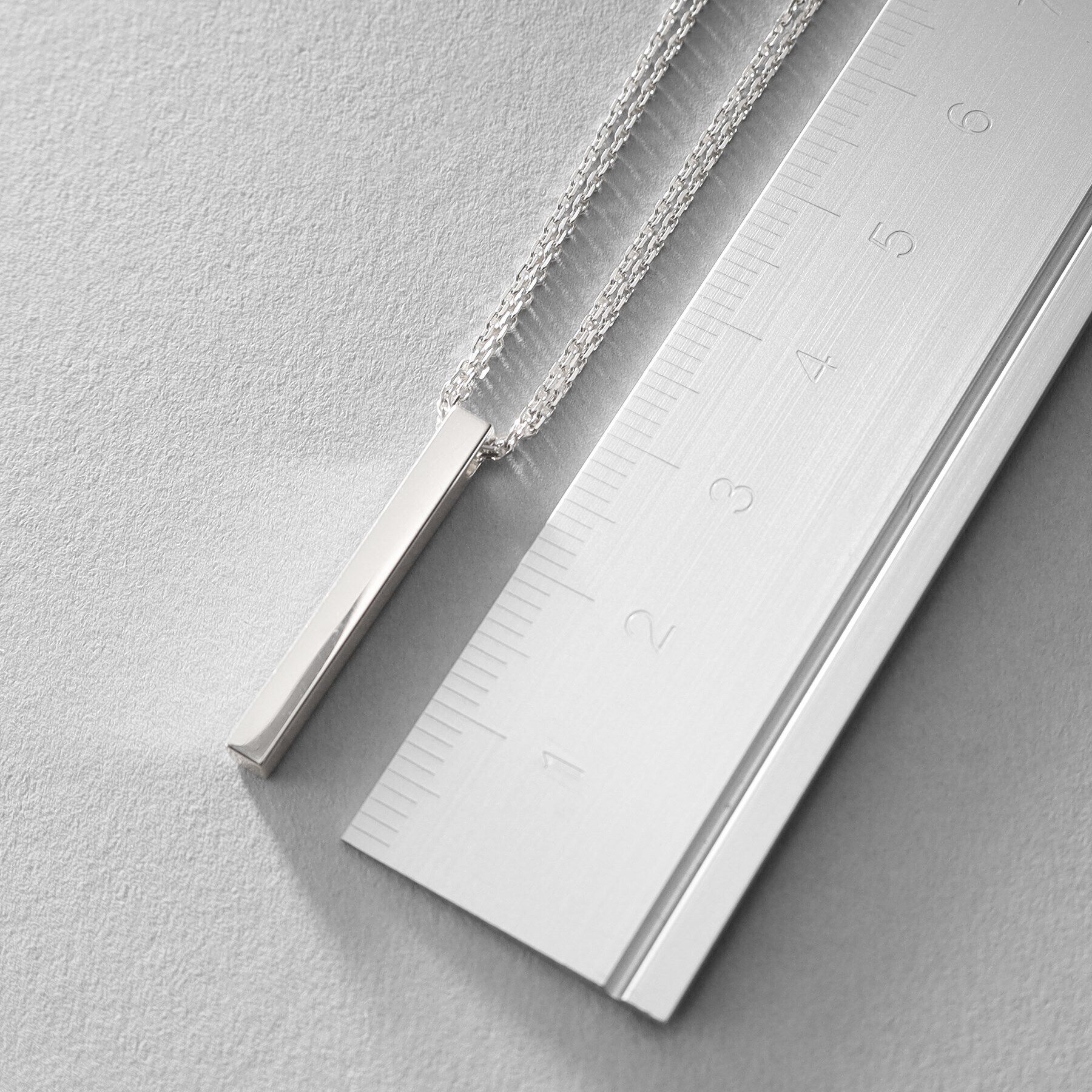 COCOSHNIK ONKITSCH「シルバー ダブルチェーンスクエアバーネックレス」|ネックレス|