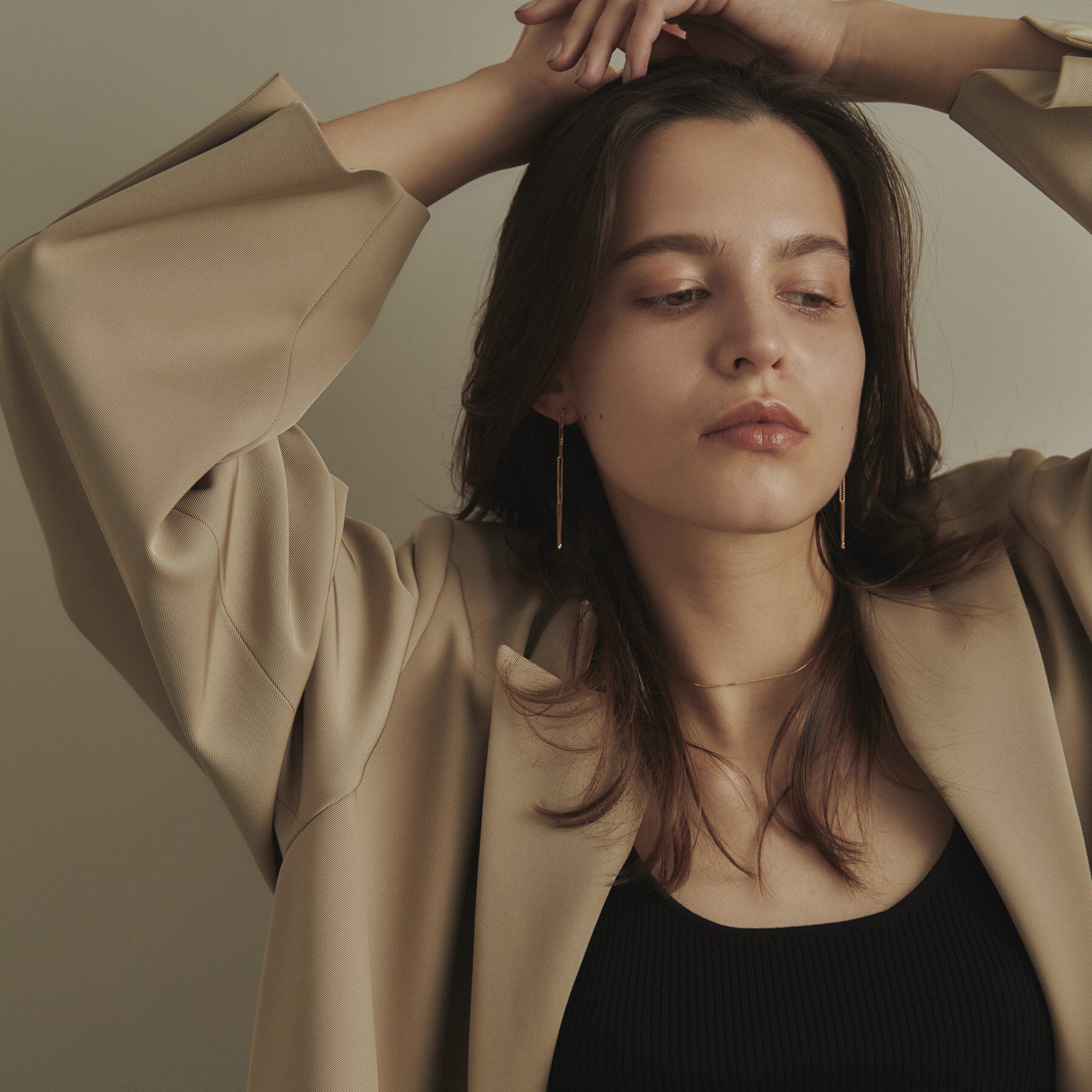 COCOSHNIK「K10キヘイループ スタッドピアス」|ピアス|