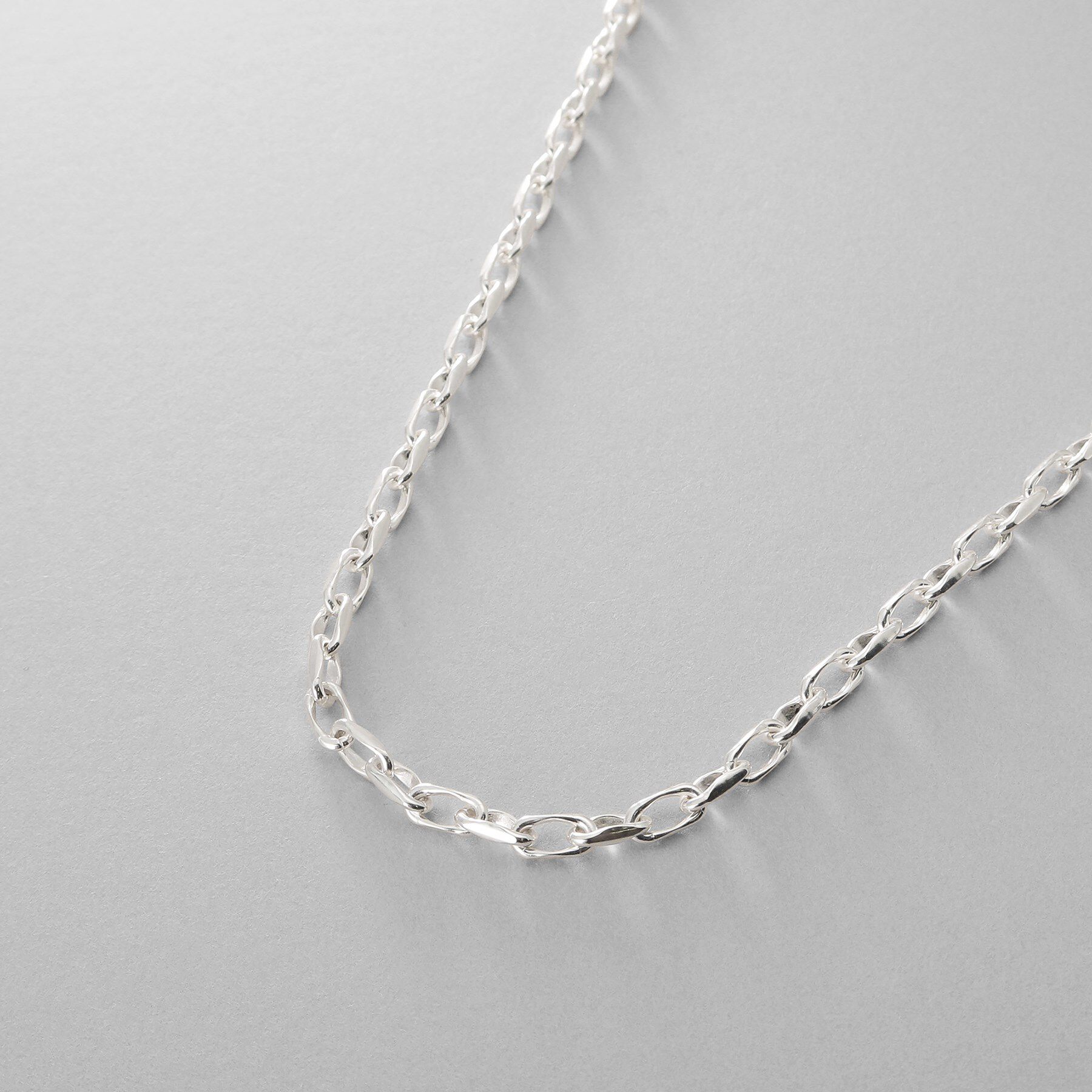 COCOSHNIK ONKITSCH「シルバー デザインチェーン ニュアンスケーブルネックレス（55cm）」|ネックレス|