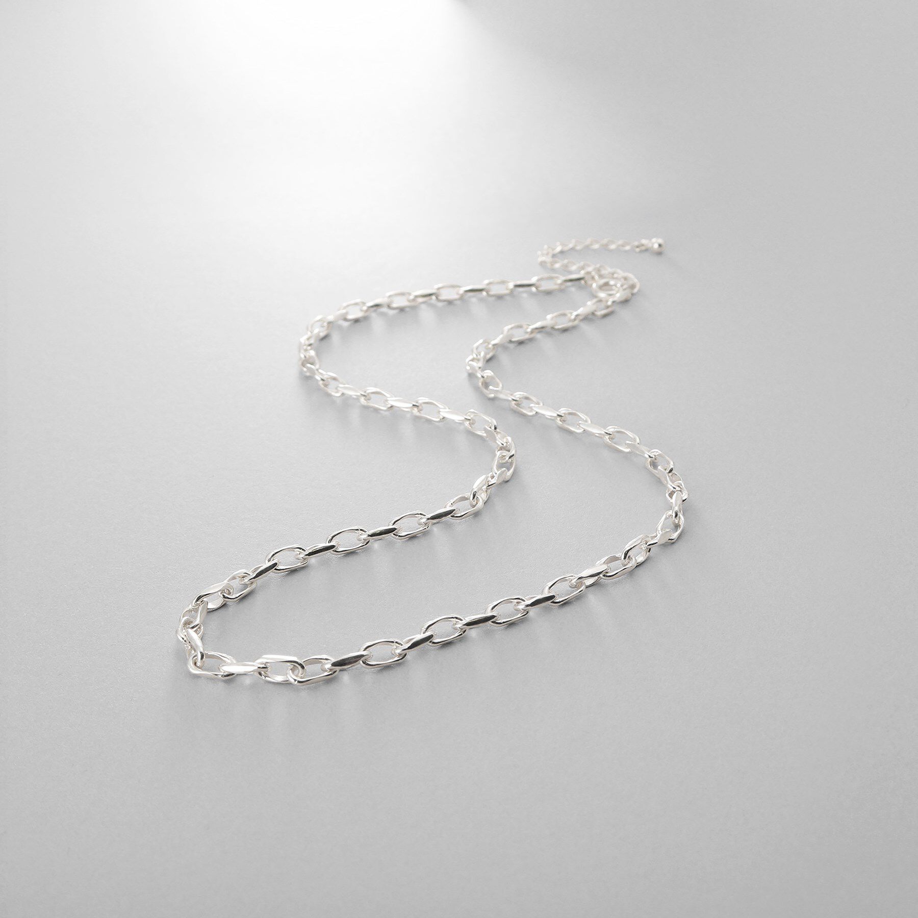 COCOSHNIK ONKITSCH「シルバー デザインチェーン ニュアンスケーブルネックレス（38cm）」|ネックレス|