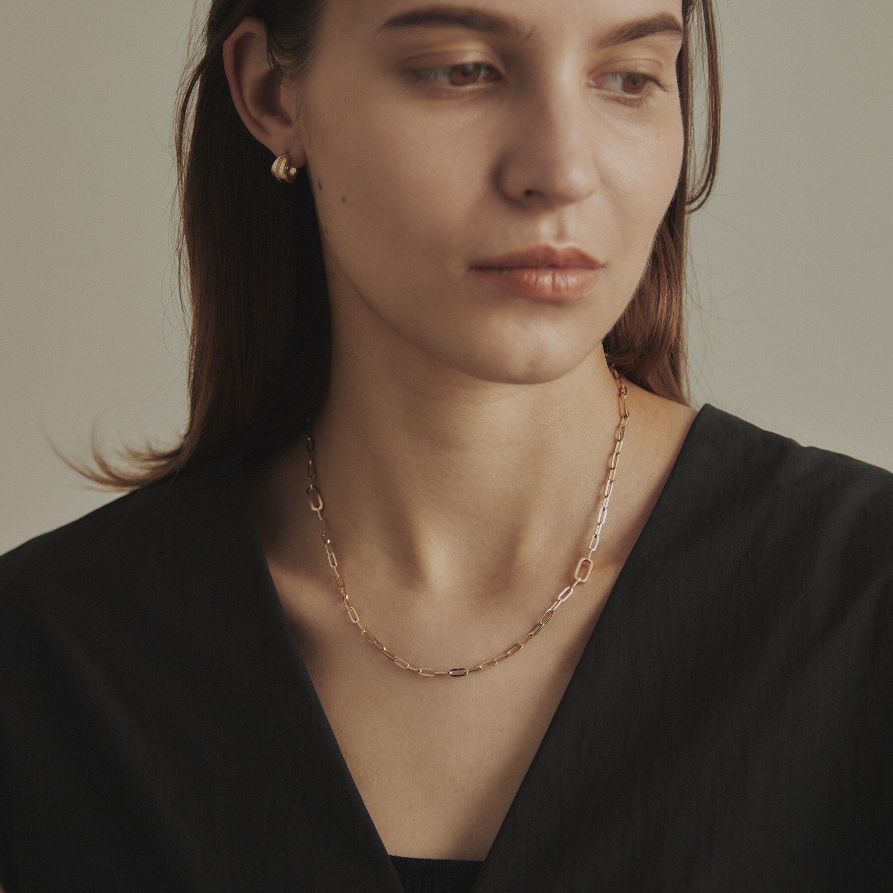 COCOSHNIK「K10中空プリムランダムステーション ネックレス」|ネックレス|