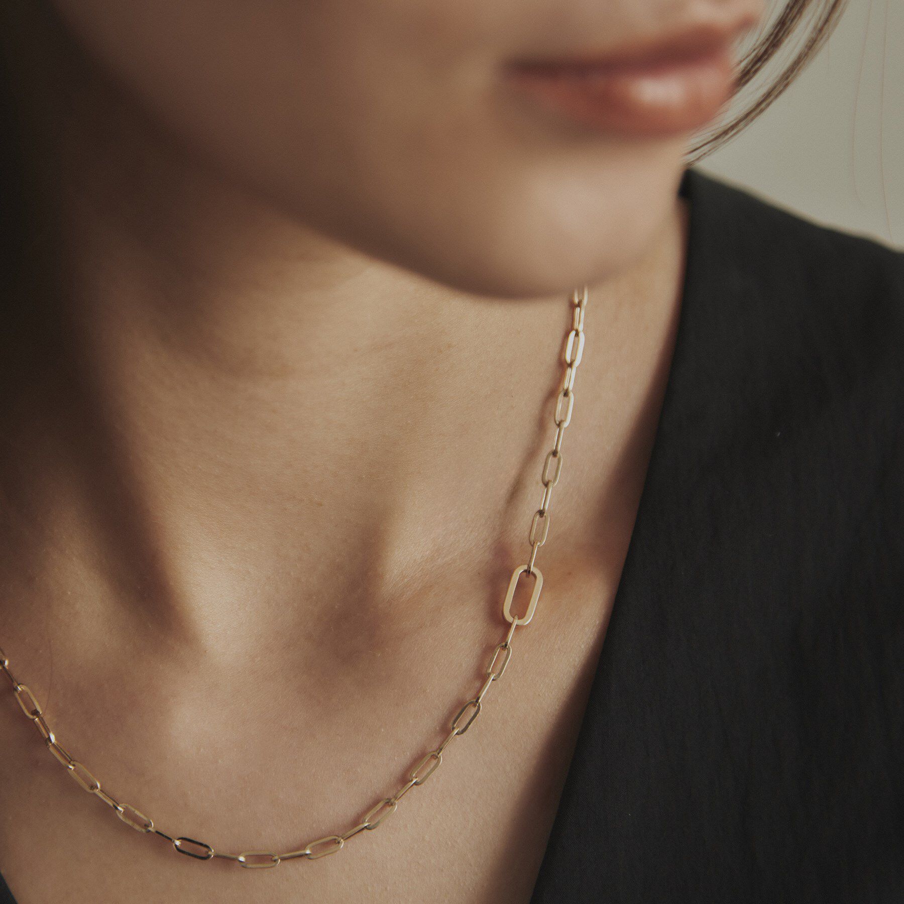 COCOSHNIK「K10中空プリムランダムステーション ネックレス」|ネックレス|