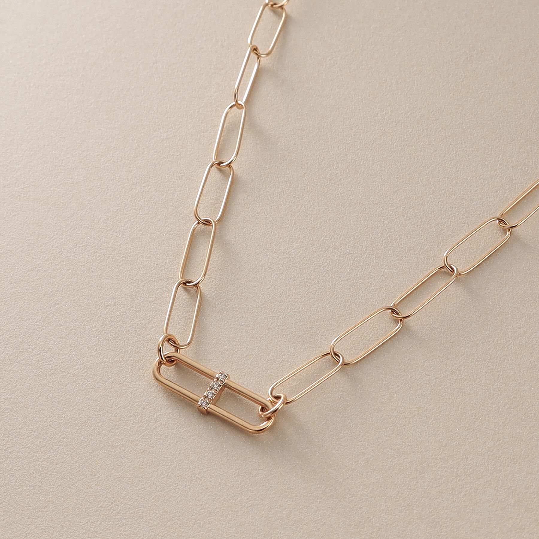 COCOSHNIK「K10ダイヤモンド PCモチーフグラデーション ネックレス」|ネックレス|