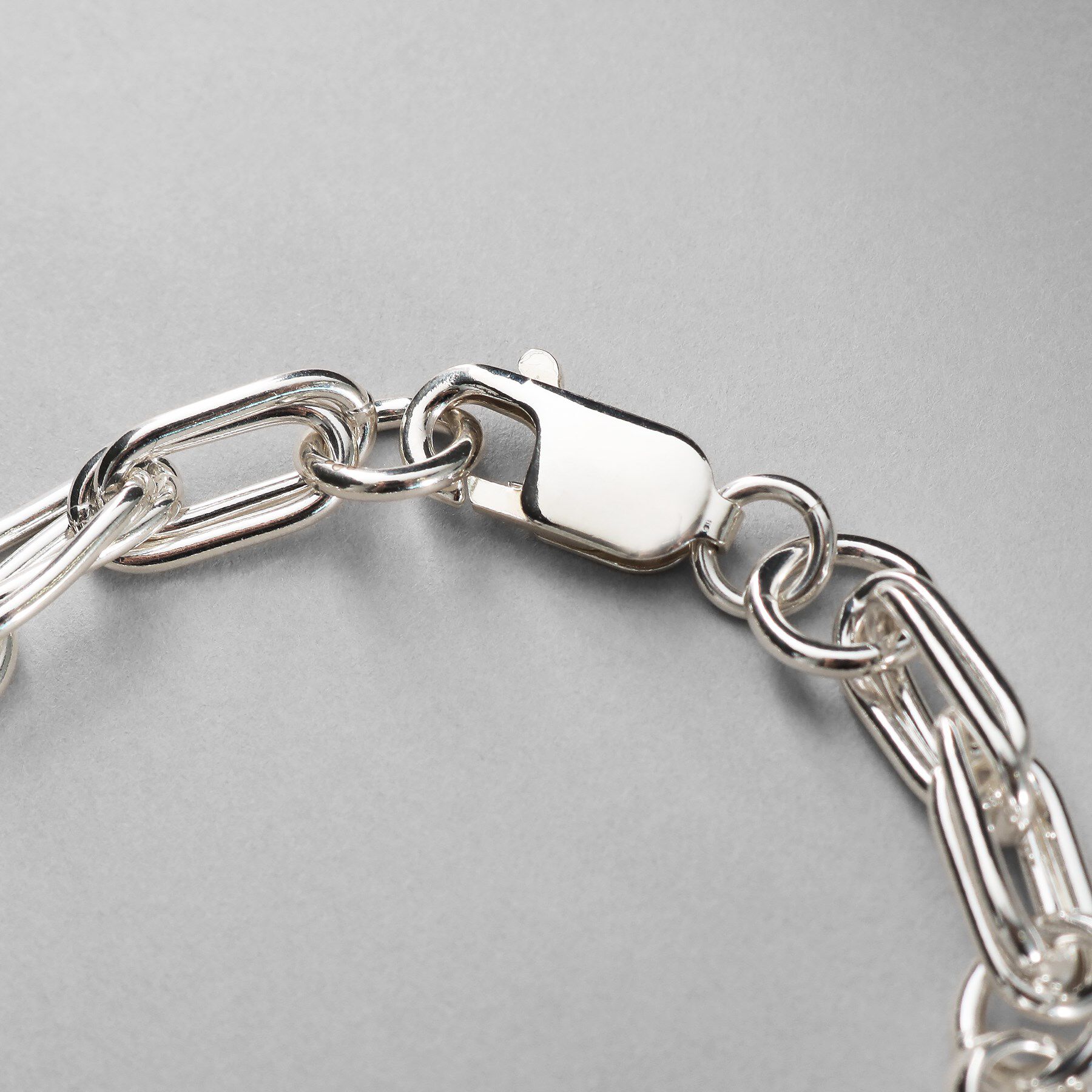 COCOSHNIK ONKITSCH「シルバー ミックスチェーン ダブルリンクブレスレット」|ブレスレット・バングル|