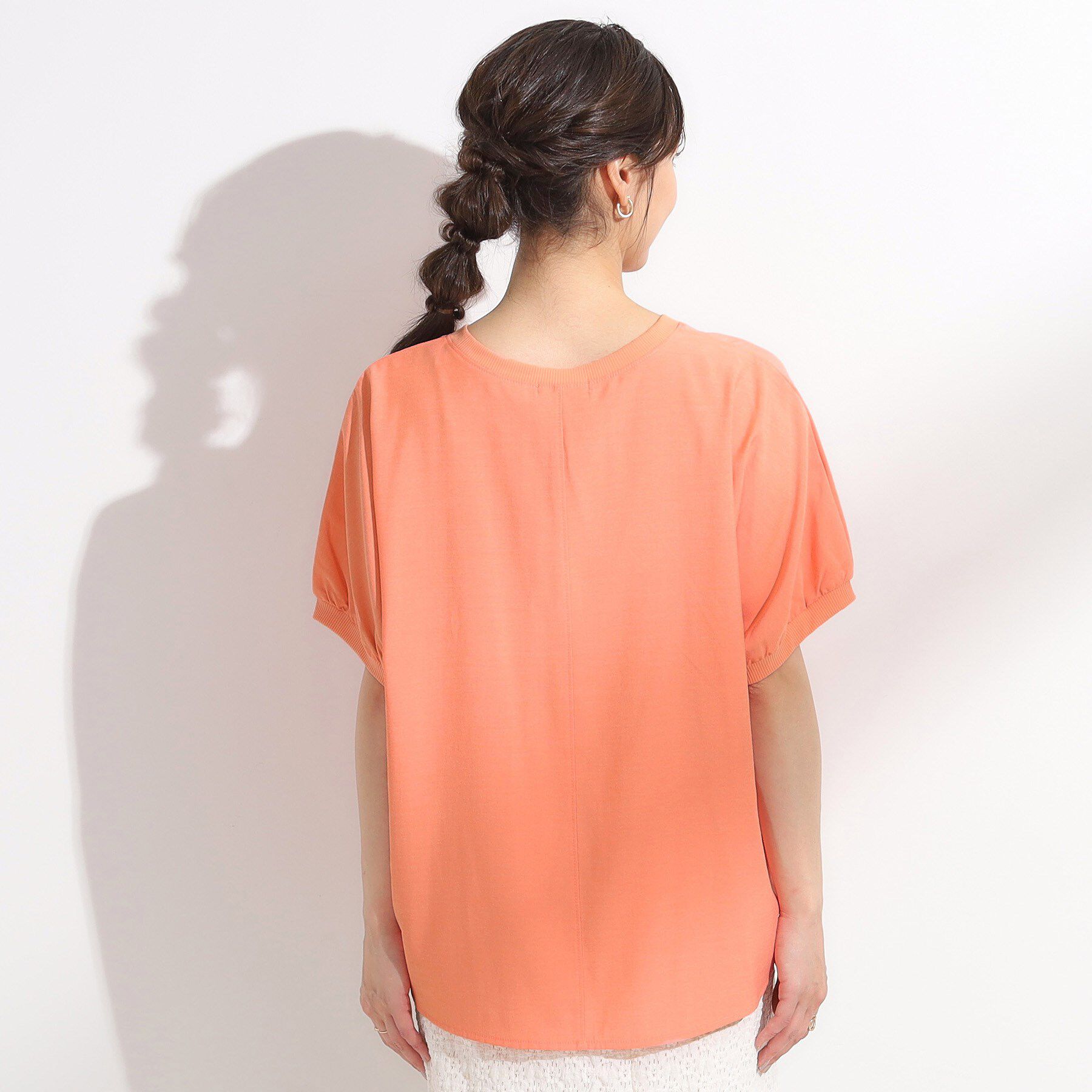 SHOO･LA･RUE「【ひんやり/洗濯後しわになりにくい】リブ切り替えドルマンブラウス」|シャツ・ブラウス|