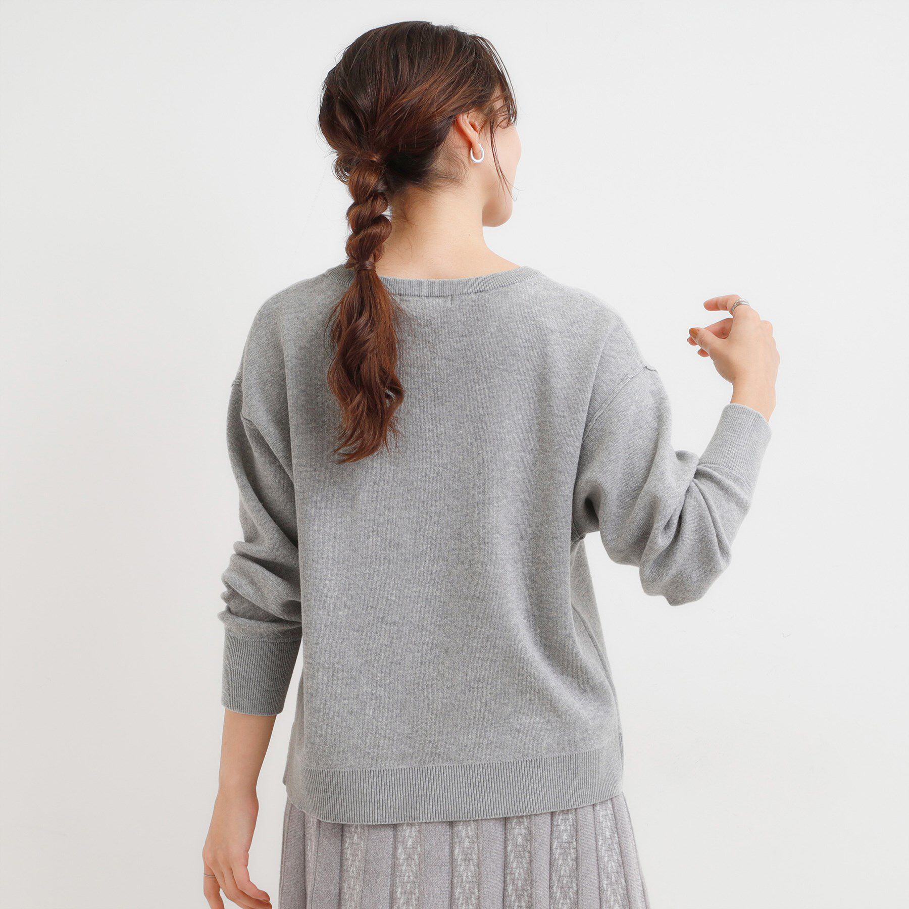 SHOO･LA･RUE「【洗濯機可/ちくちくしにくい】大人カジュアルを叶える スウェットライクニット」|ニット・セーター|