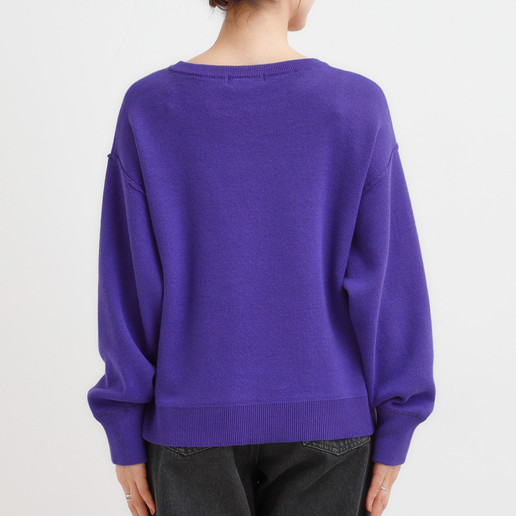 SHOO･LA･RUE「【洗濯機可/ちくちくしにくい】大人カジュアルを叶える スウェットライクニット」|ニット・セーター|