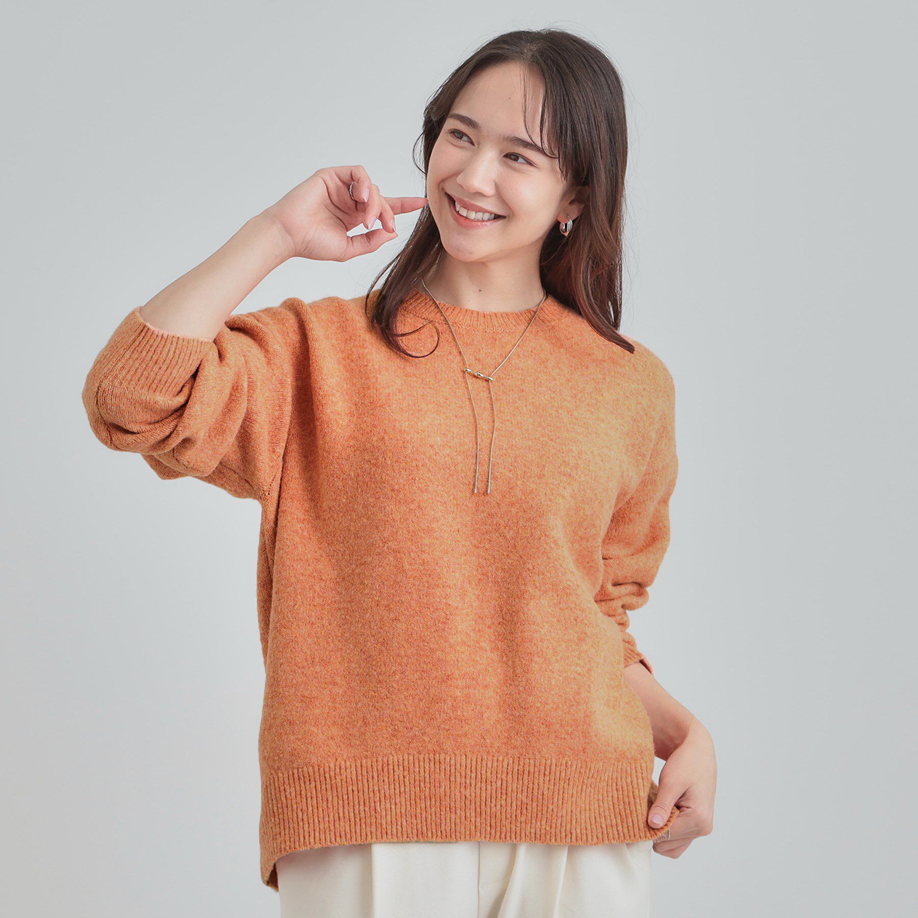 SHOO･LA･RUE「【洗濯機可/S-LL】選べる８色で色違いも欲しくなる ふんわりゆるニット」|ニット・セーター|