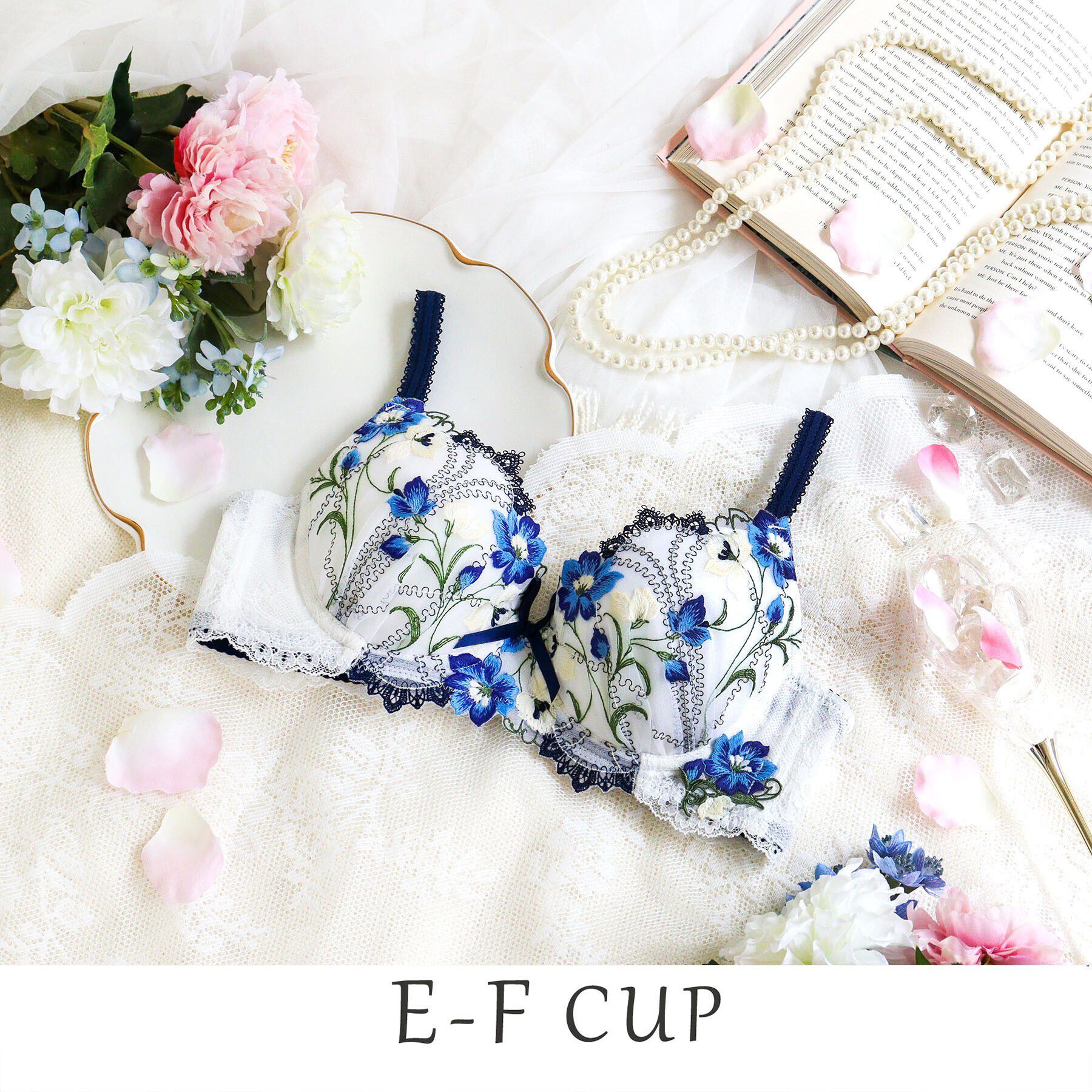 Risa Magli「テリン ブラジャー（E-F）＜S Make Type＞」|インナー|ネイビー(094)