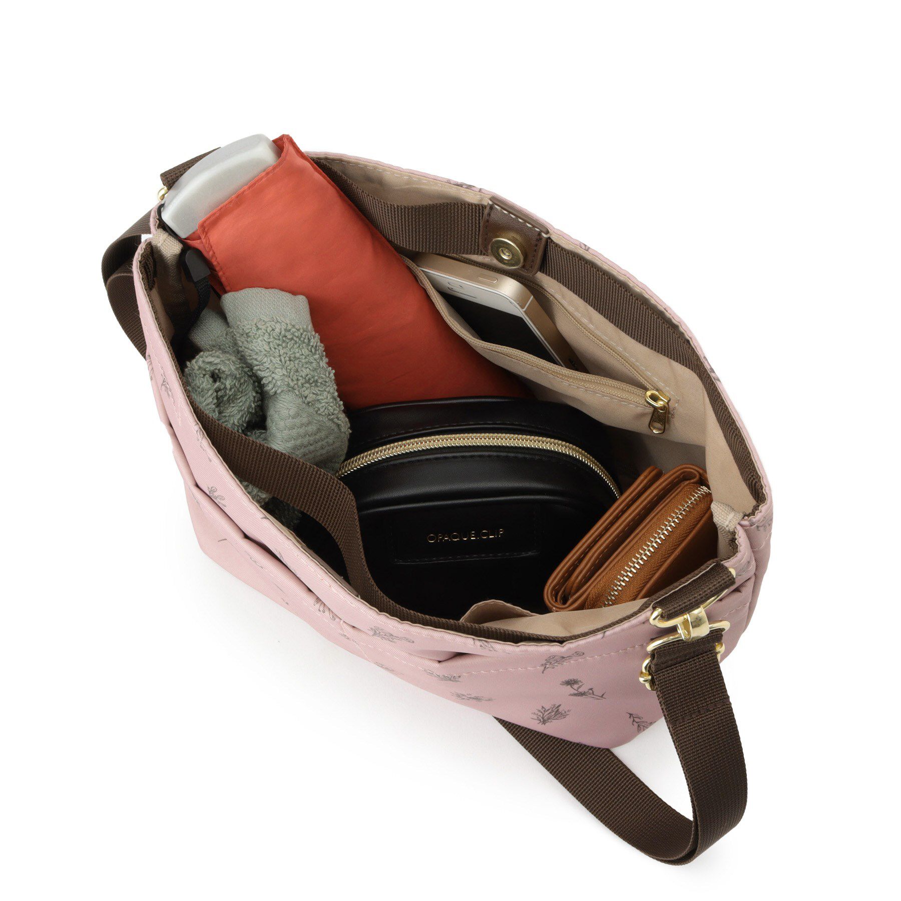 ITS&rsquo;DEMO「【2WAY】花柄バッグインバッグ」|ショルダー・メッセンジャー|