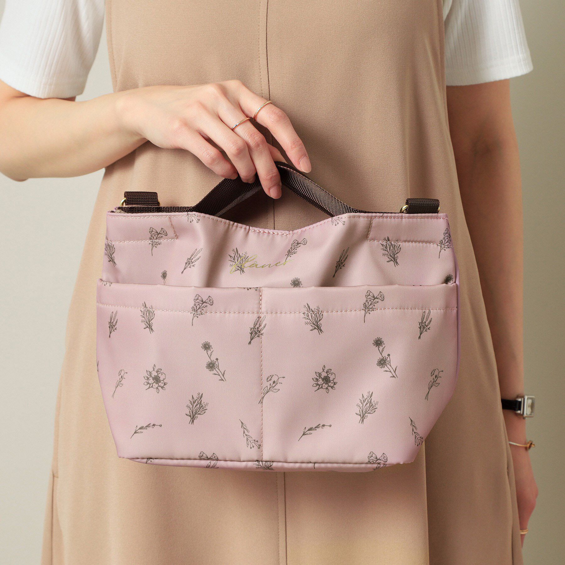 ITS&rsquo;DEMO「【2WAY】花柄バッグインバッグ」|ショルダー・メッセンジャー|