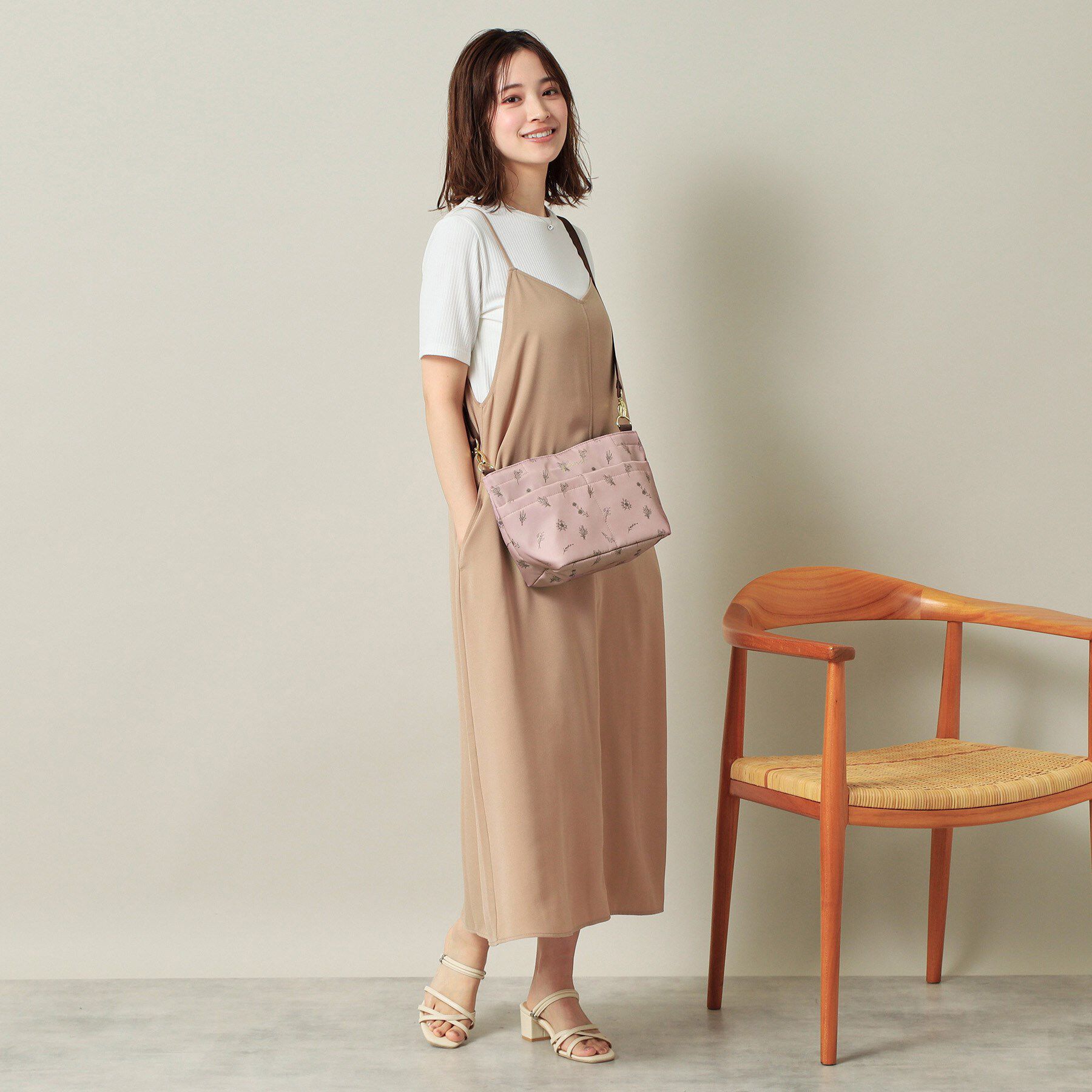 ITS&rsquo;DEMO「【2WAY】花柄バッグインバッグ」|ショルダー・メッセンジャー|