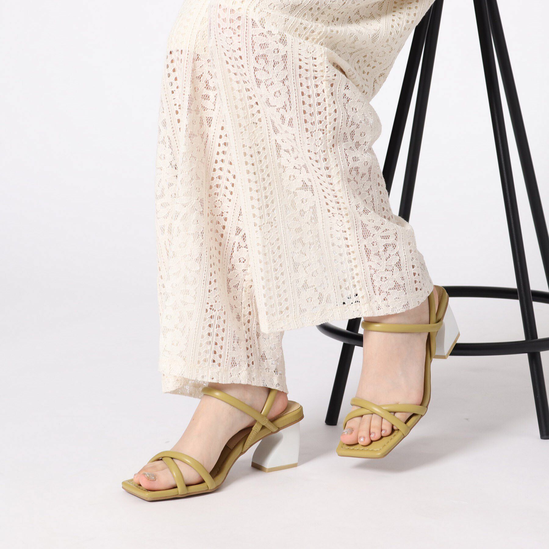 ESPERANZA「デザインブロックヒールサンダル」|サンダル|