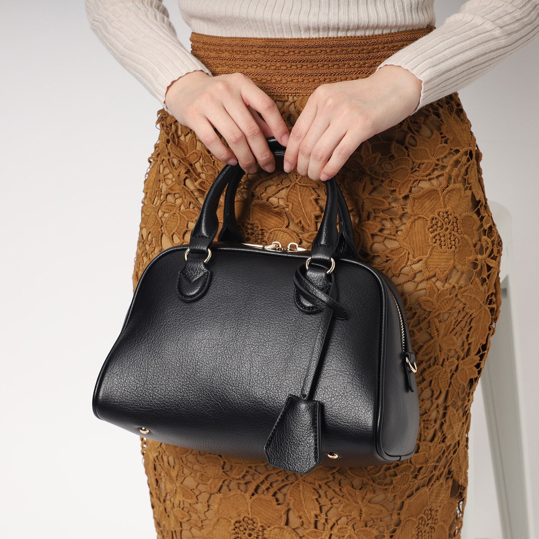 ESPERANZA「シボフェイクレザー２WAYボストンバッグ」|ボストンバッグ|