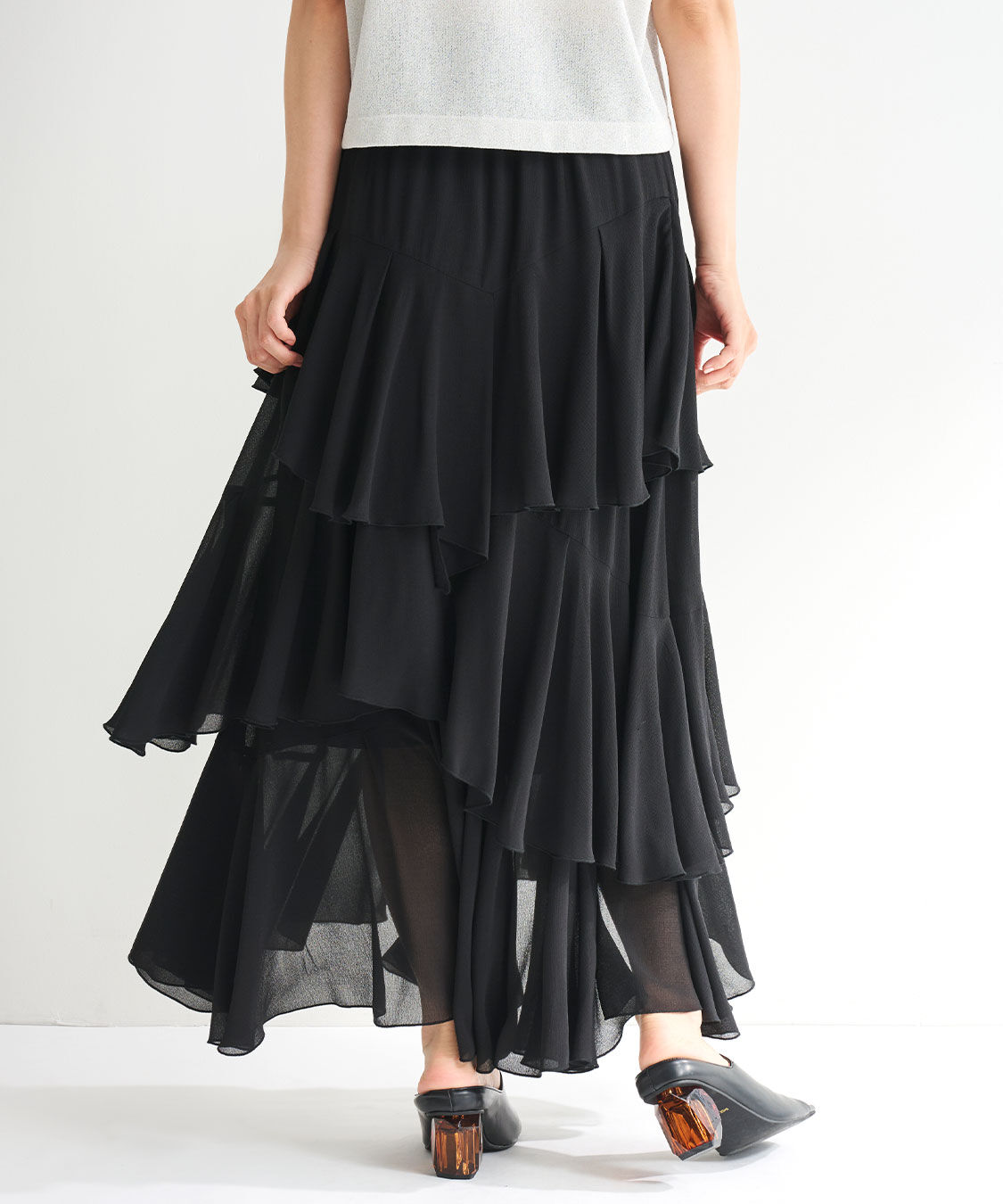 COCO DEAL「ティアードフリルスカート」|スカート|